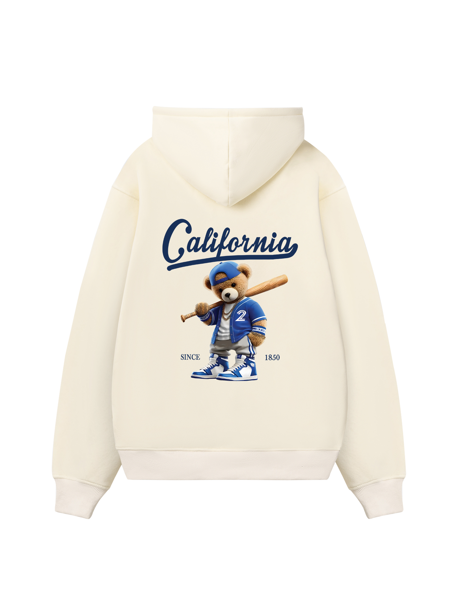 Baseball California Blue Teddy Hoodie
