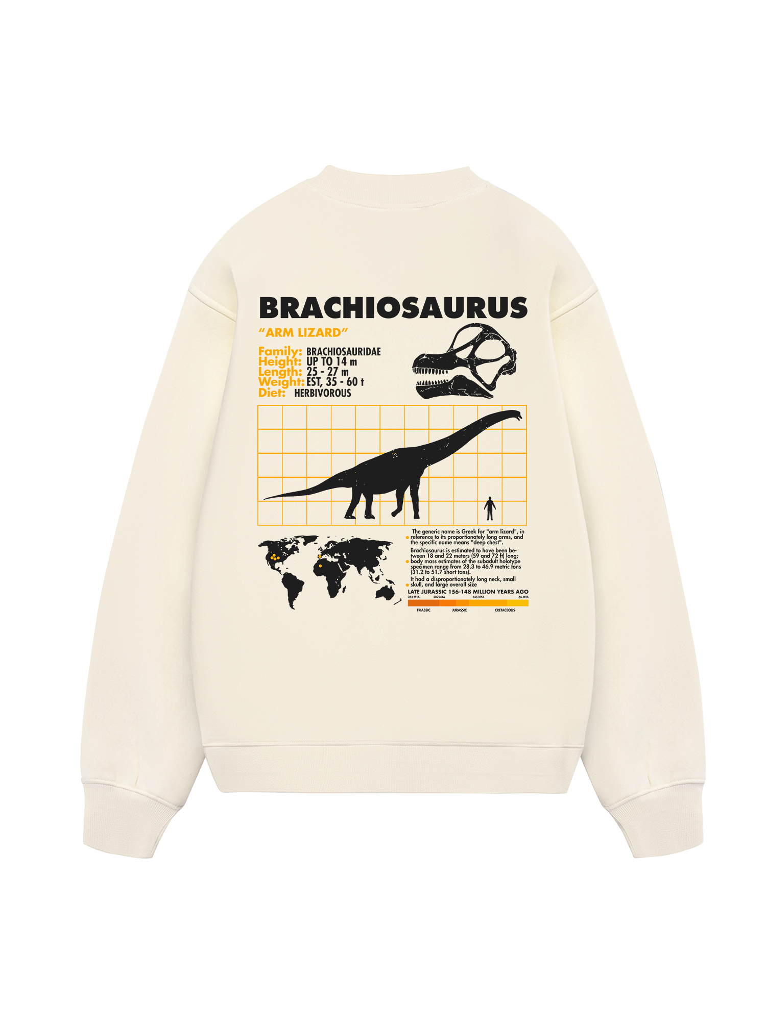 Wild Life Analysis Table Brachiosaurus Sweater