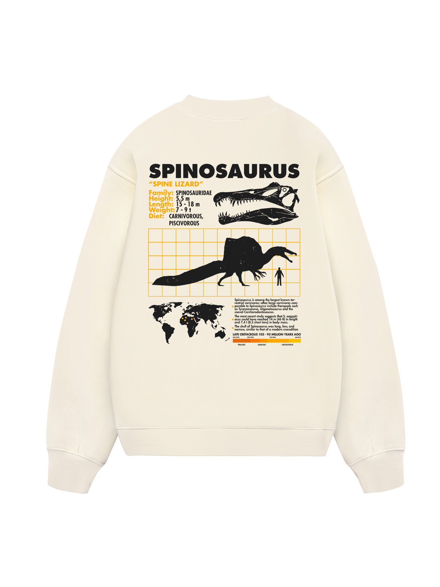 Wild Life Analysis Table Spinosaurus Sweater