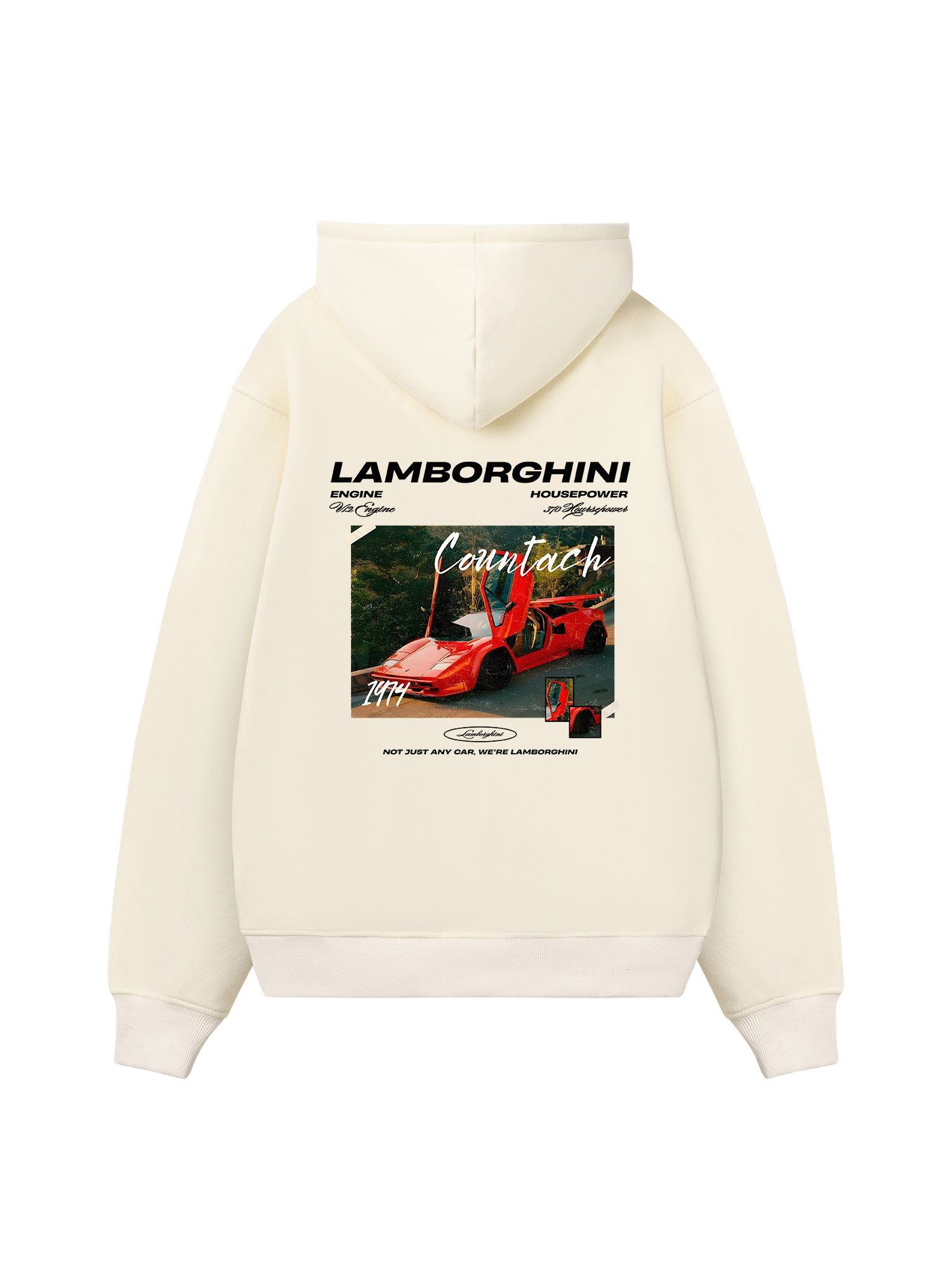 Lamborghini Red Countach Hoodie