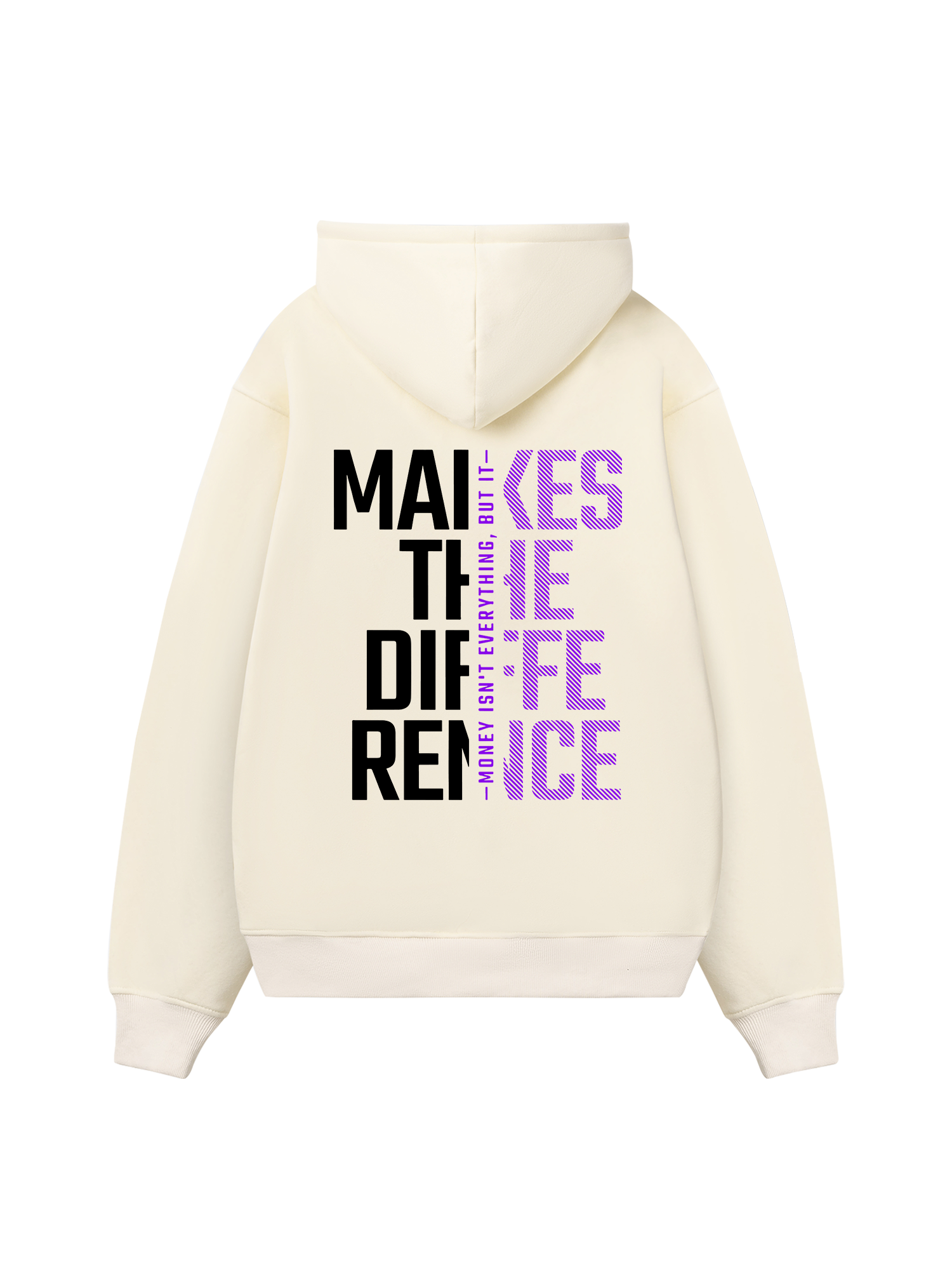 Money Motivational Modern Typographic Hoodie