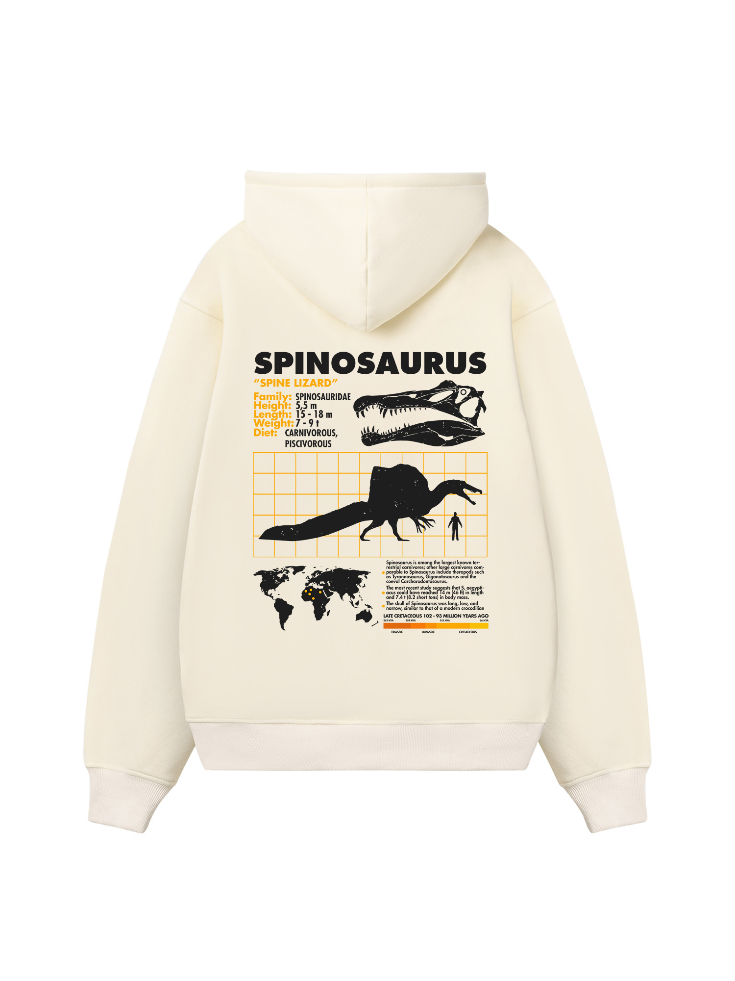 Wild Life Analysis Table Spinosaurus Hoodie