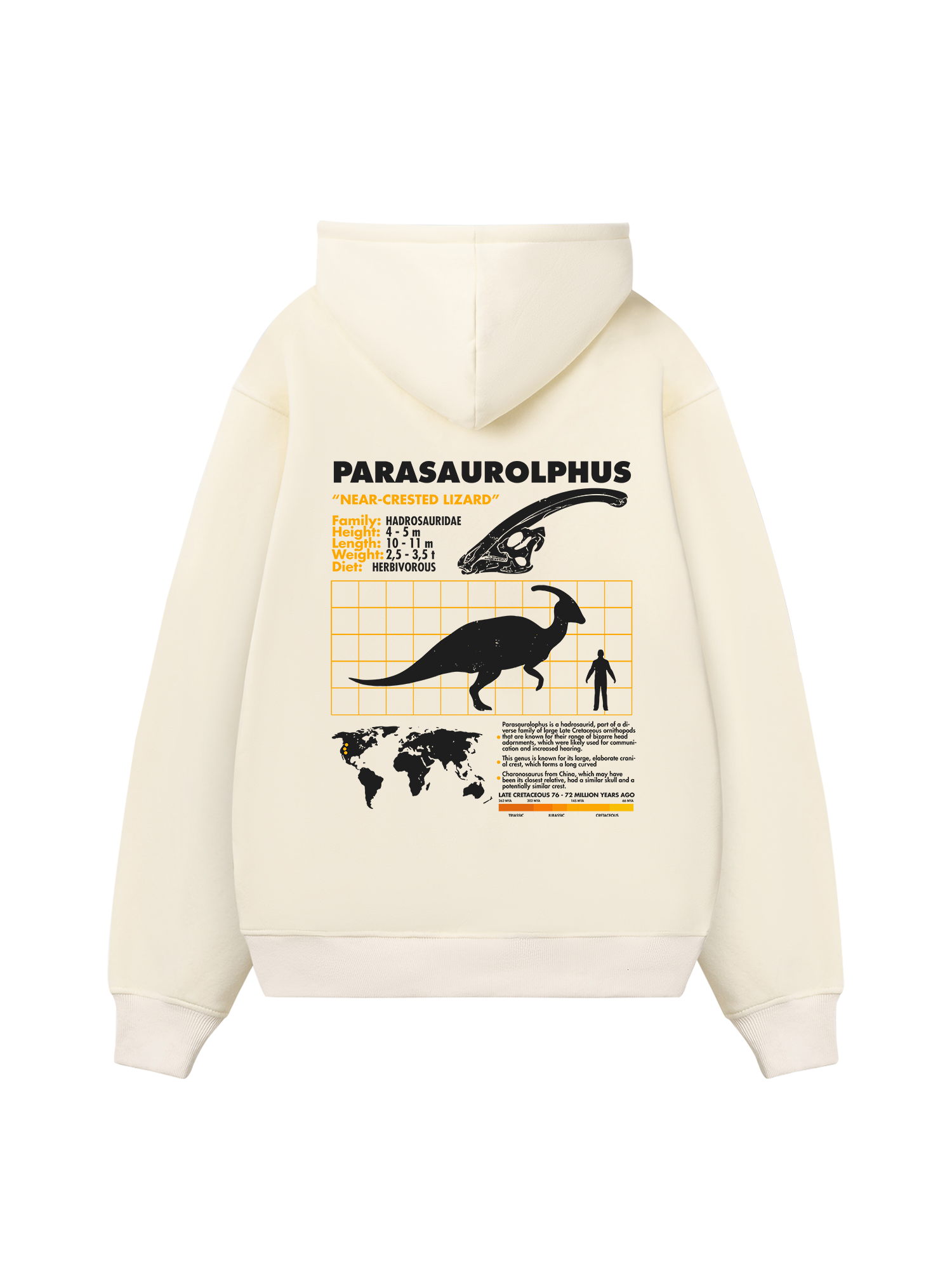 Wild Life Analysis Table Parasaurolphus Hoodie