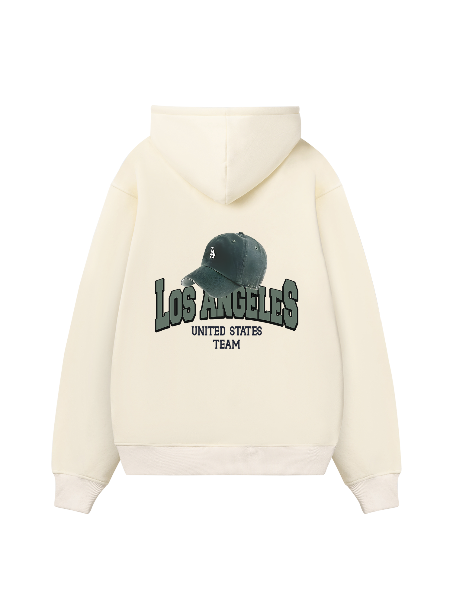 USA Los Ageles Green Hat Hoodie