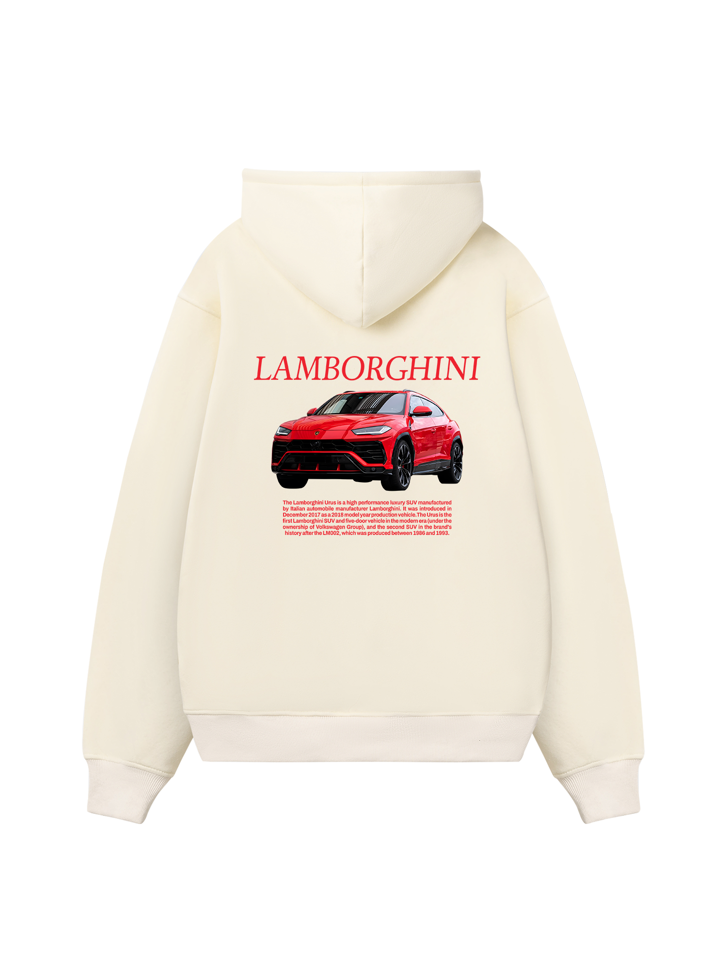 Lamborghini Urus Red Hoodie