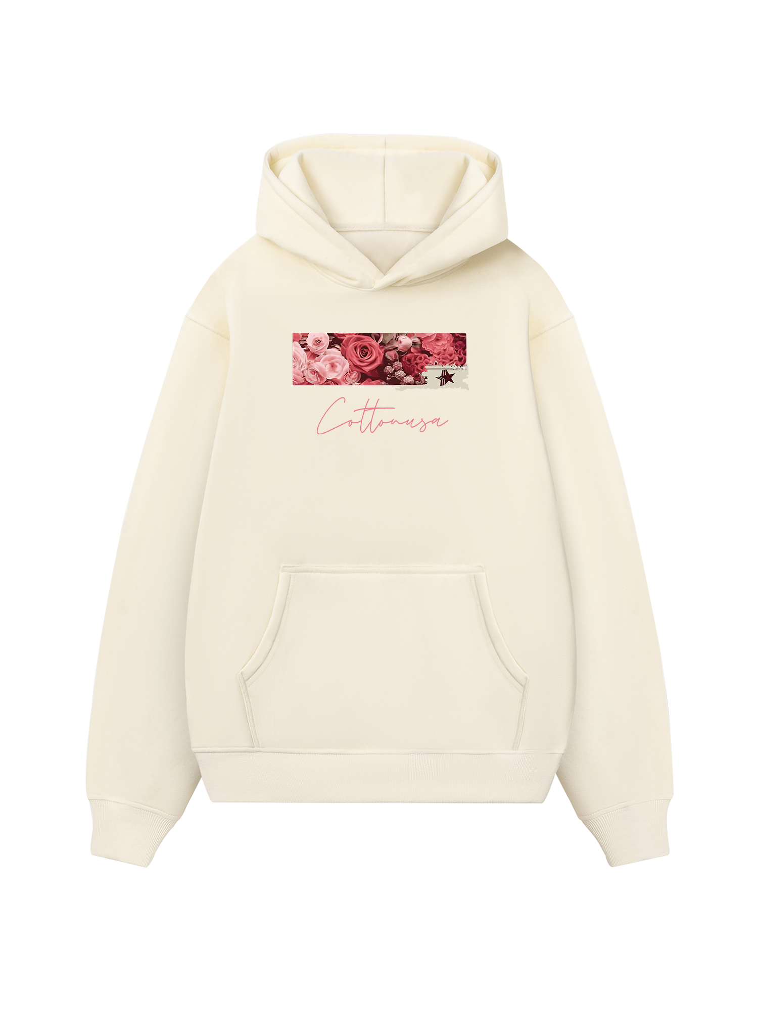 Trending Floral Cotton Usa Hoodie