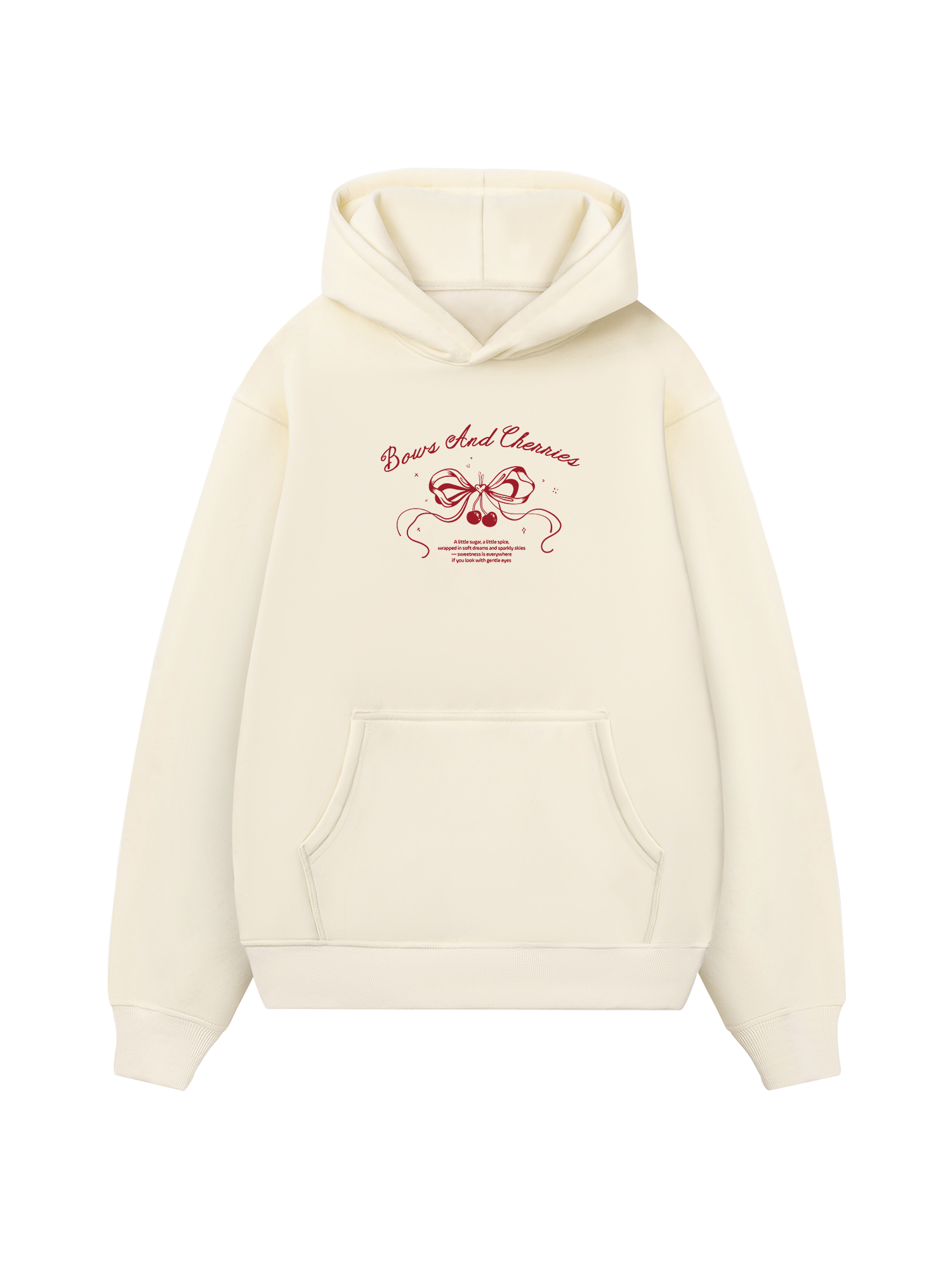 Girly Mood Bows And Cherries Hoodie