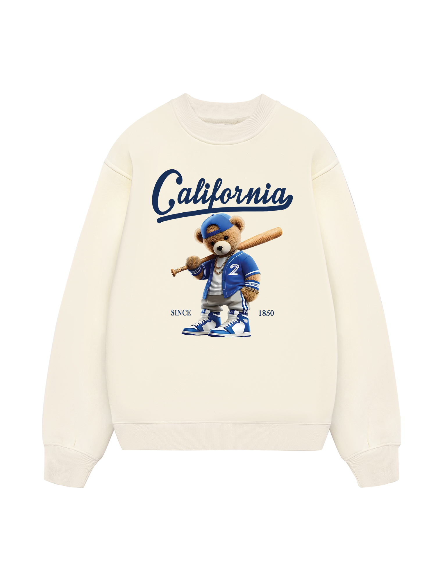 Baseball California Blue Teddy Sweater