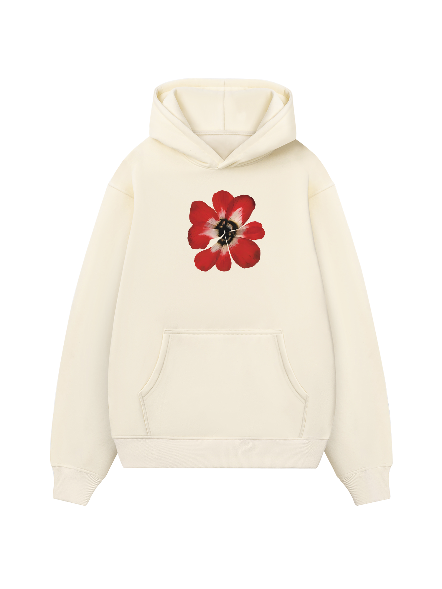 Floral Red Flower Hoodie