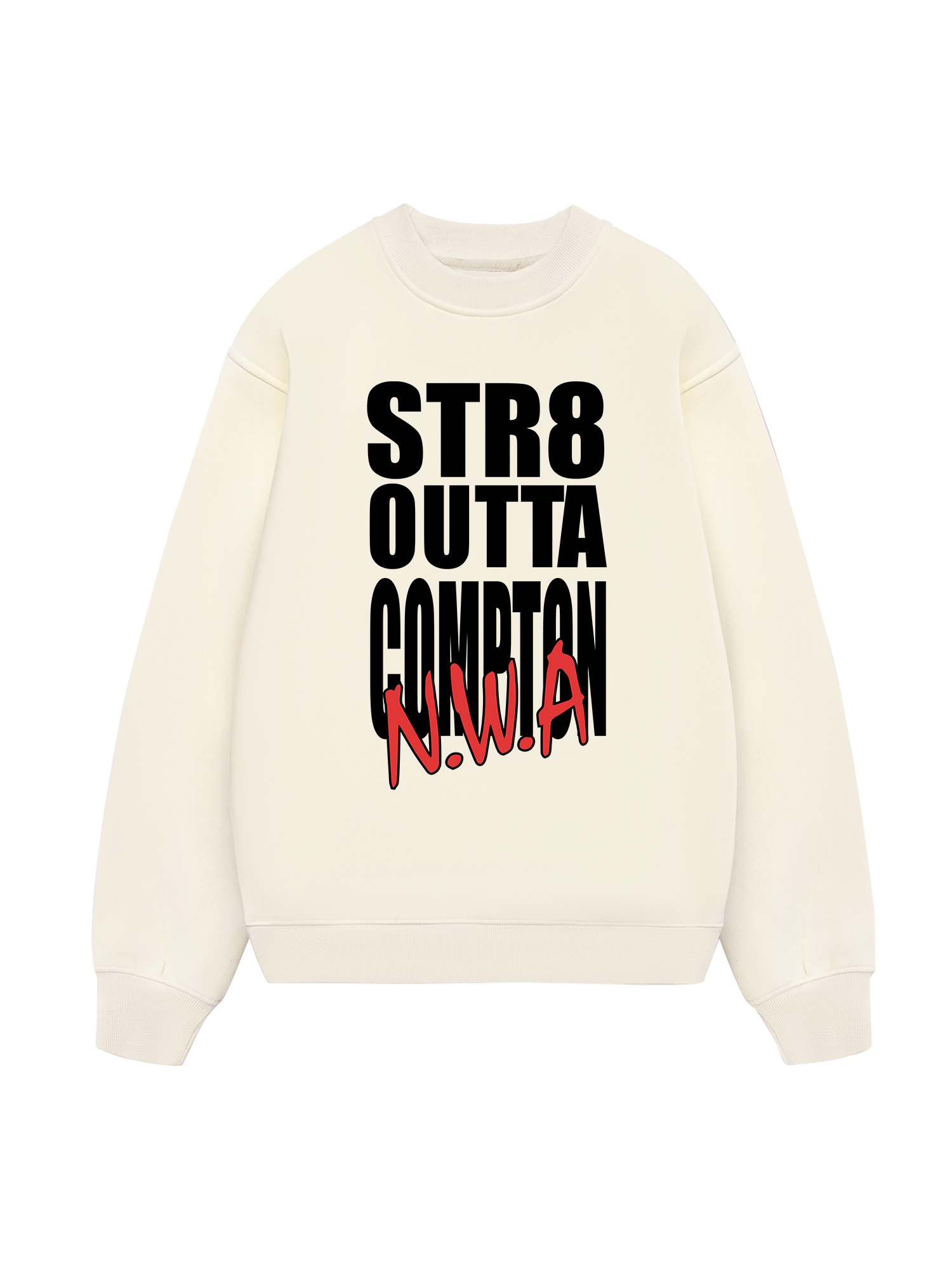 Rapper NWA Straight Outta Compton Typo Sweater
