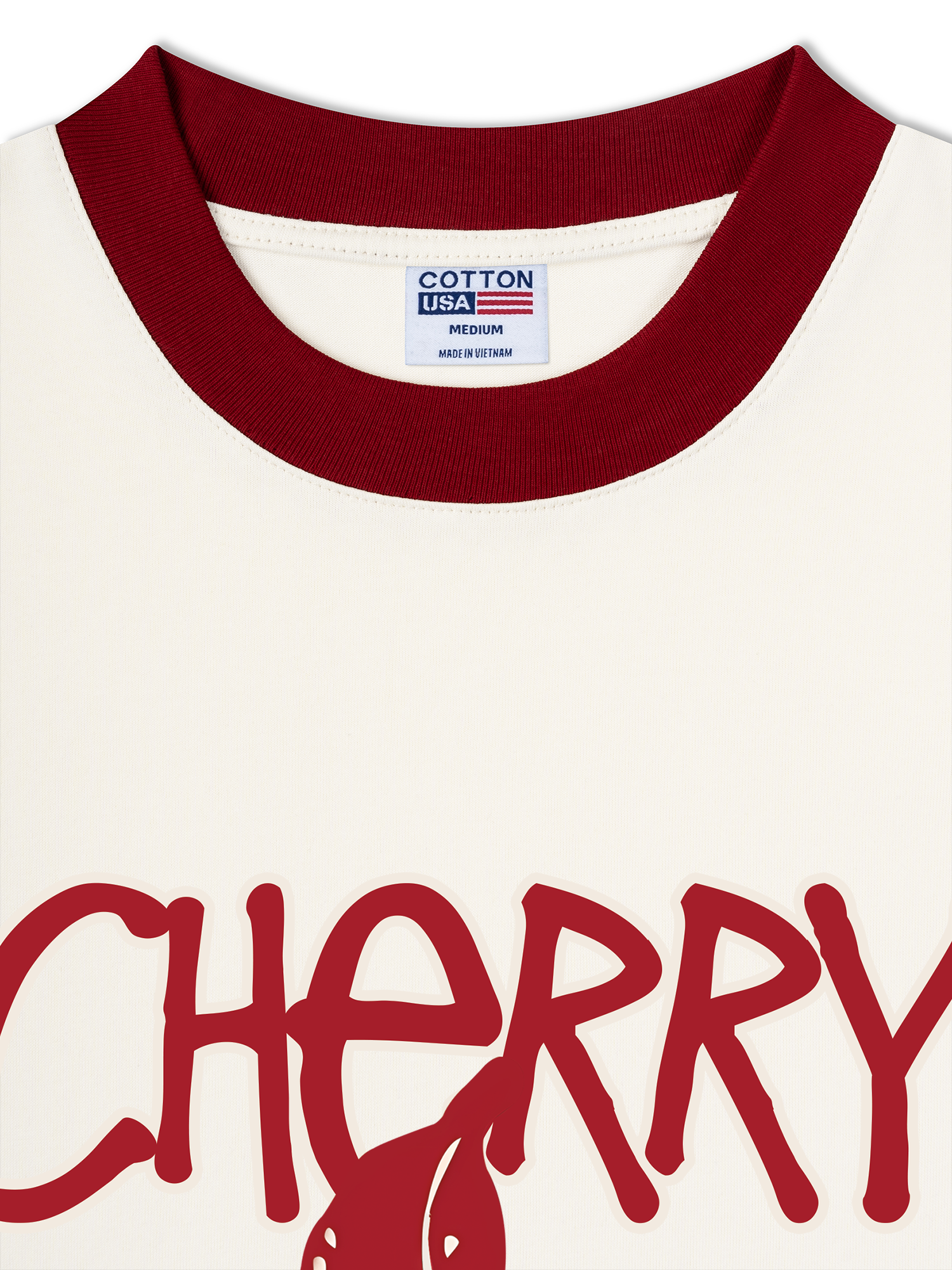 Áo Thun Ringer Relaxed Fit Cherry  8