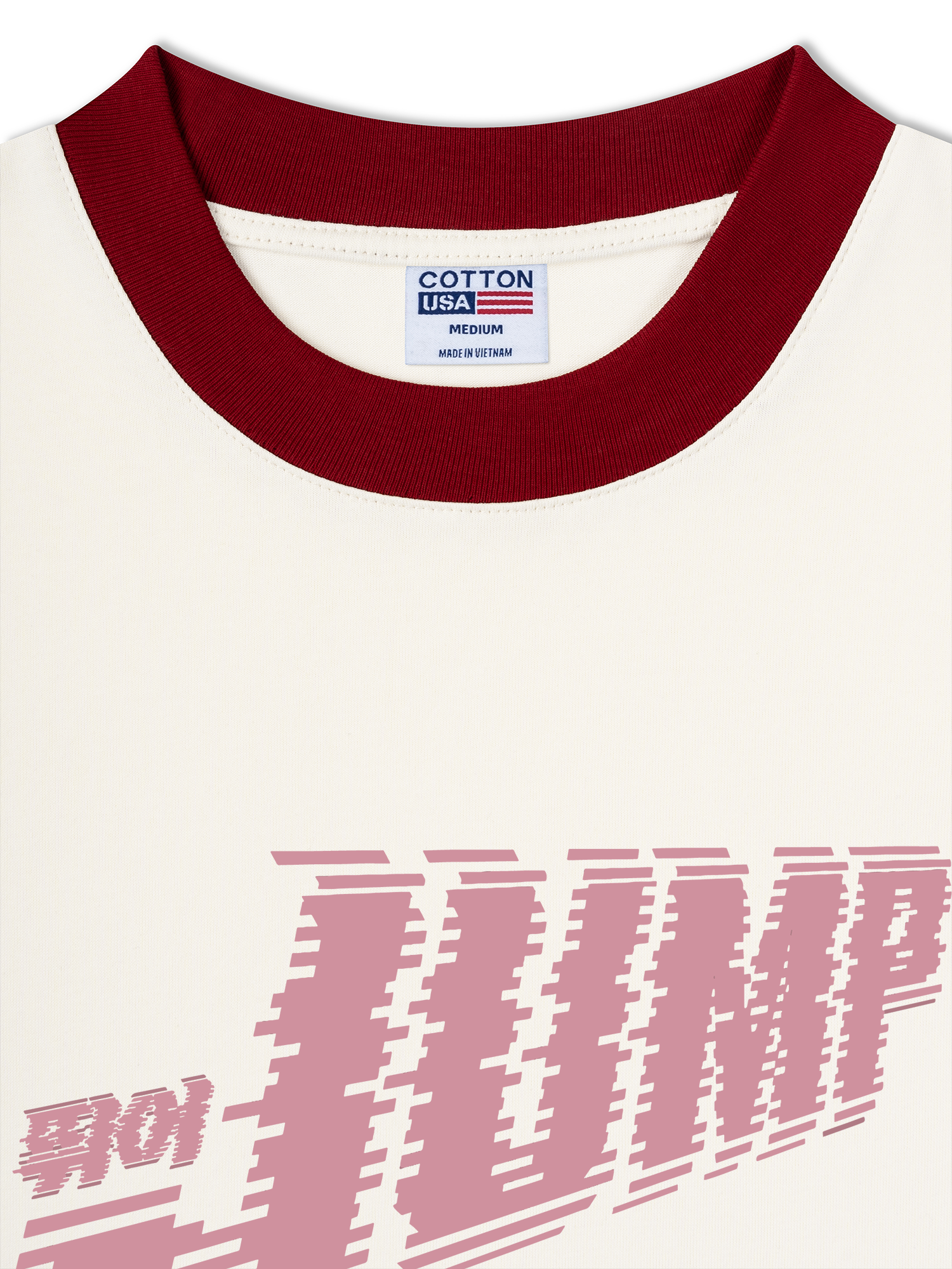 Áo Thun Ringer Relaxed Fit Black Pink Jump