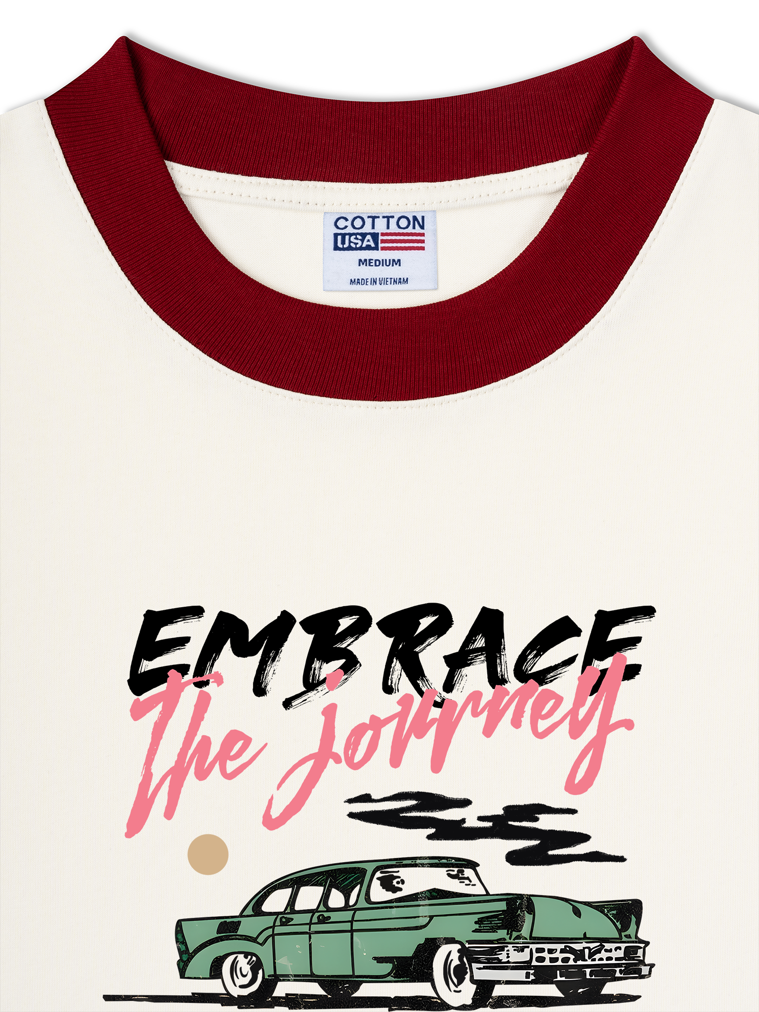 Áo Thun Ringer Relaxed Fit Classic Car Embrace