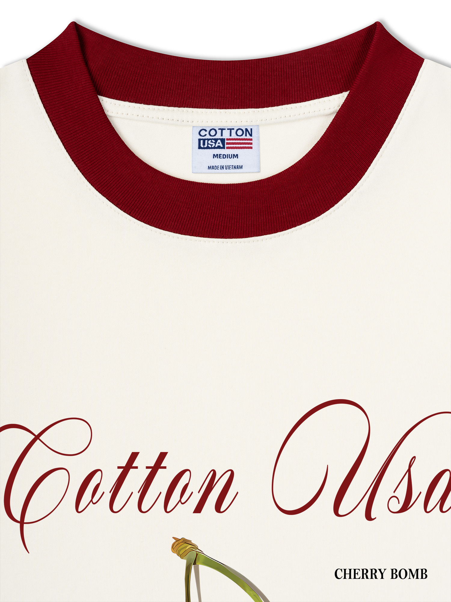 Áo Thun Ringer Relaxed Fit Cherry Classic Cherru Club Pink Plaid