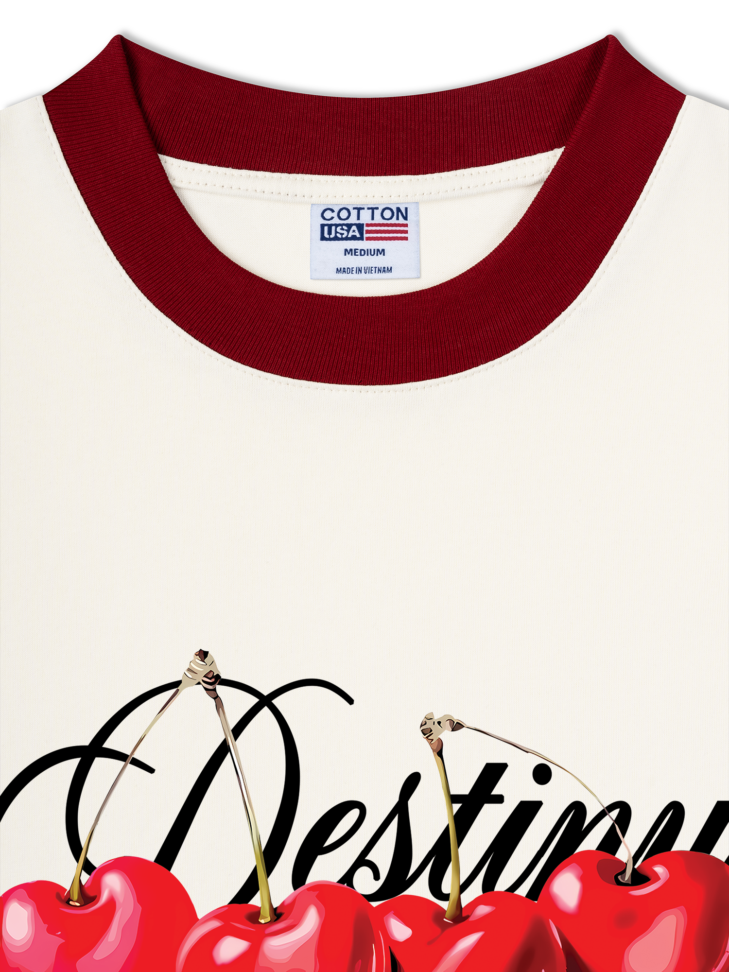 Áo Thun Ringer Relaxed Fit Cherry Destiny