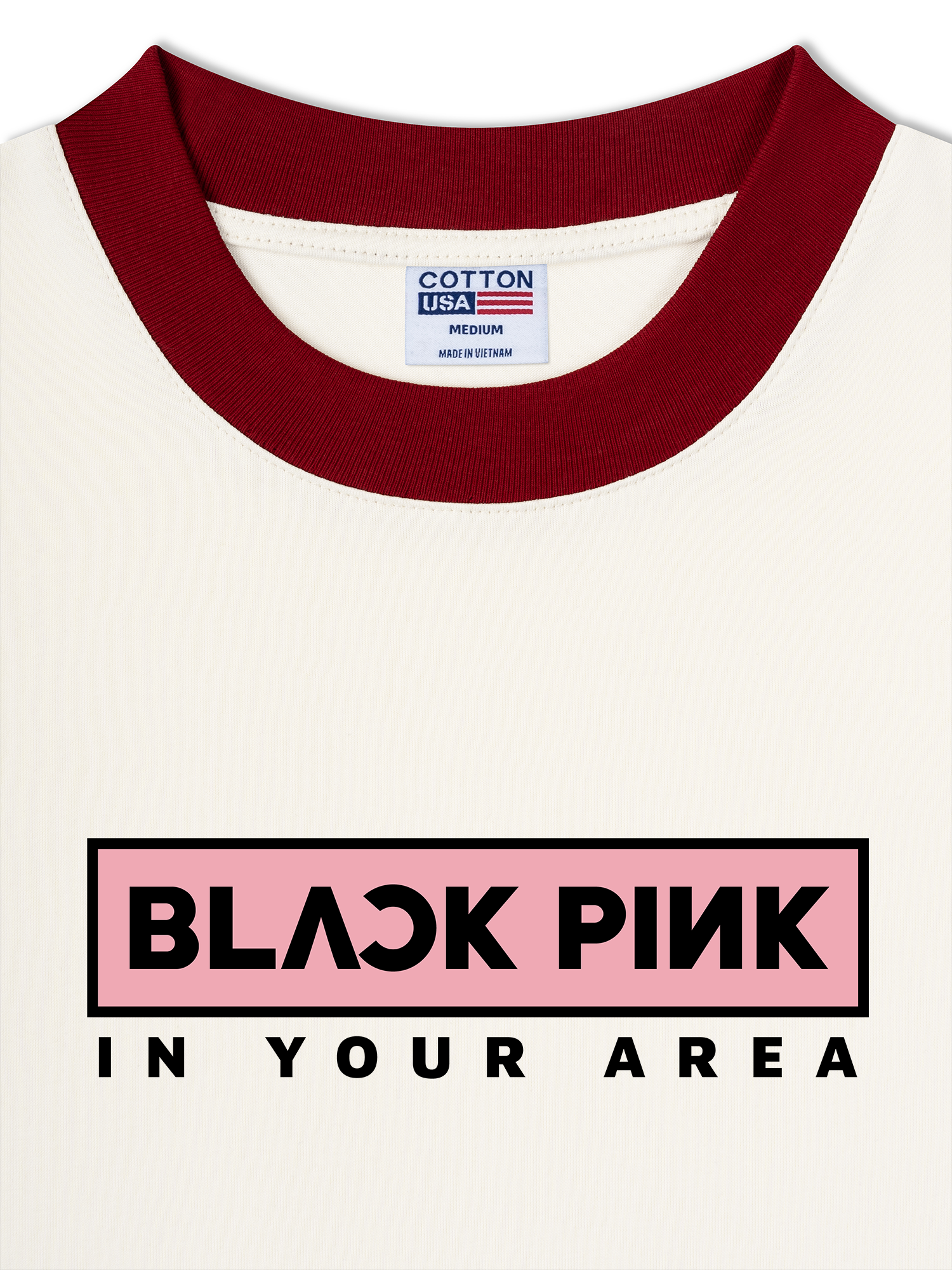 Áo Thun Ringer Relaxed Fit Idols Black Pink Jennie