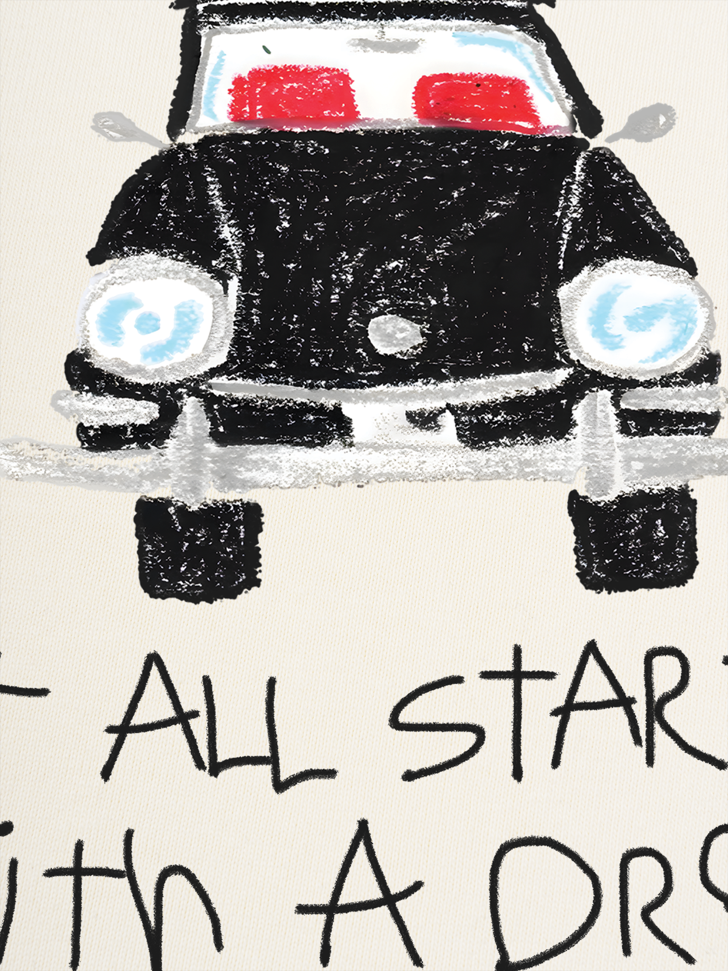 Áo Thun Ringer Relaxed Fit Classic Car Dream Crayon