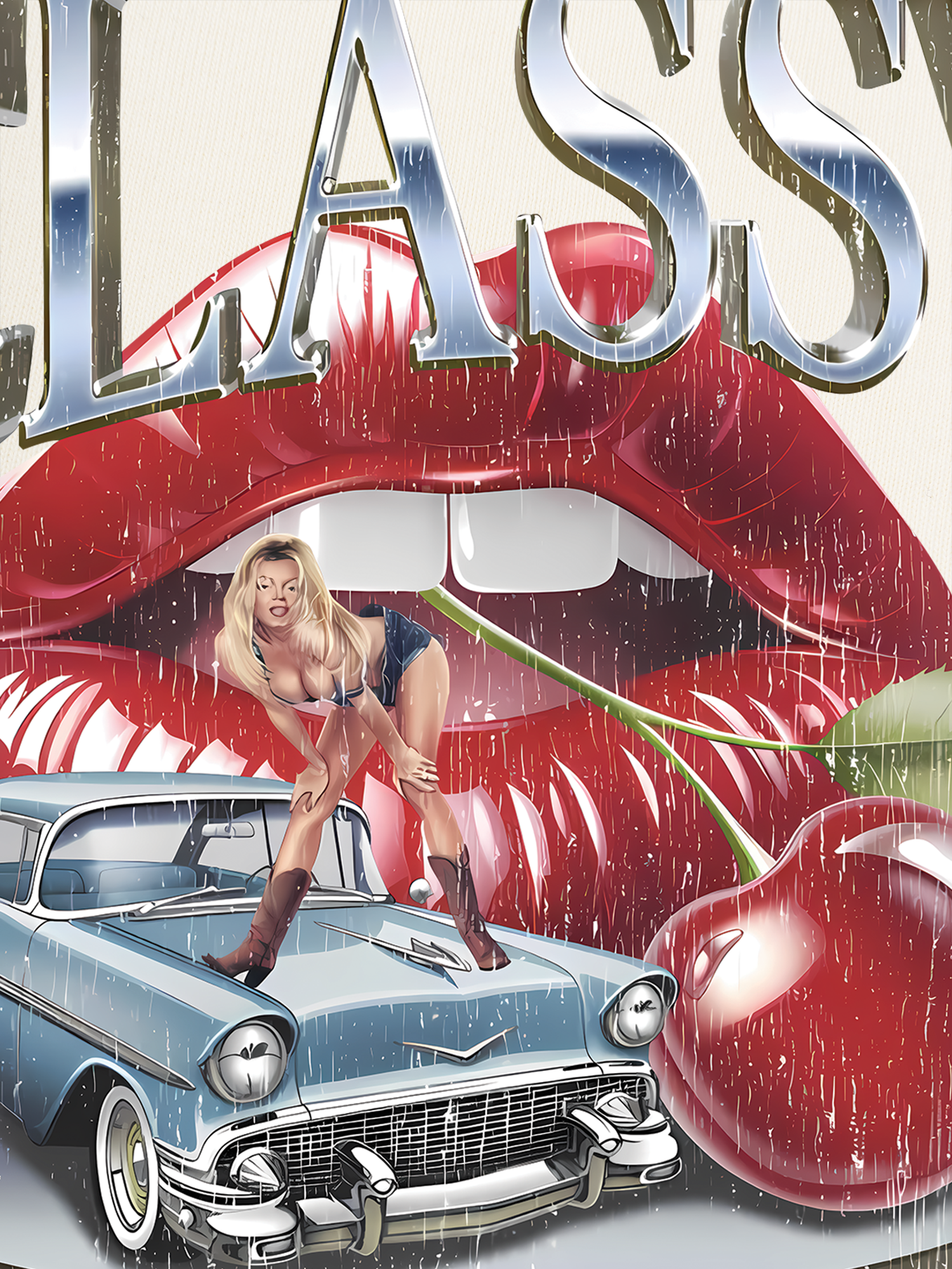 Áo Thun Ringer Relaxed Fit Cherry Vintage Classy