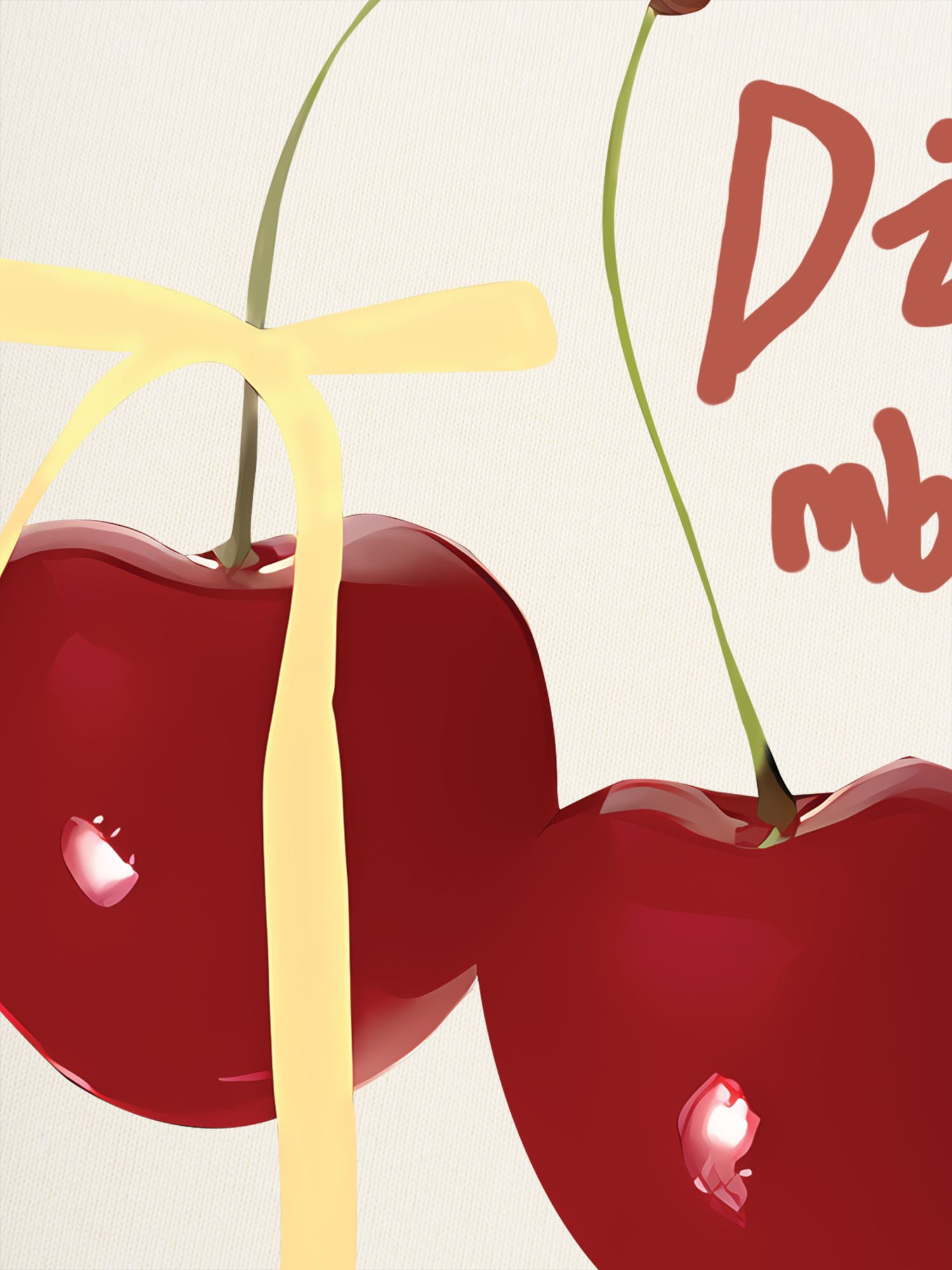 Áo Thun Ringer Relaxed Fit Cherry Yellow Bow