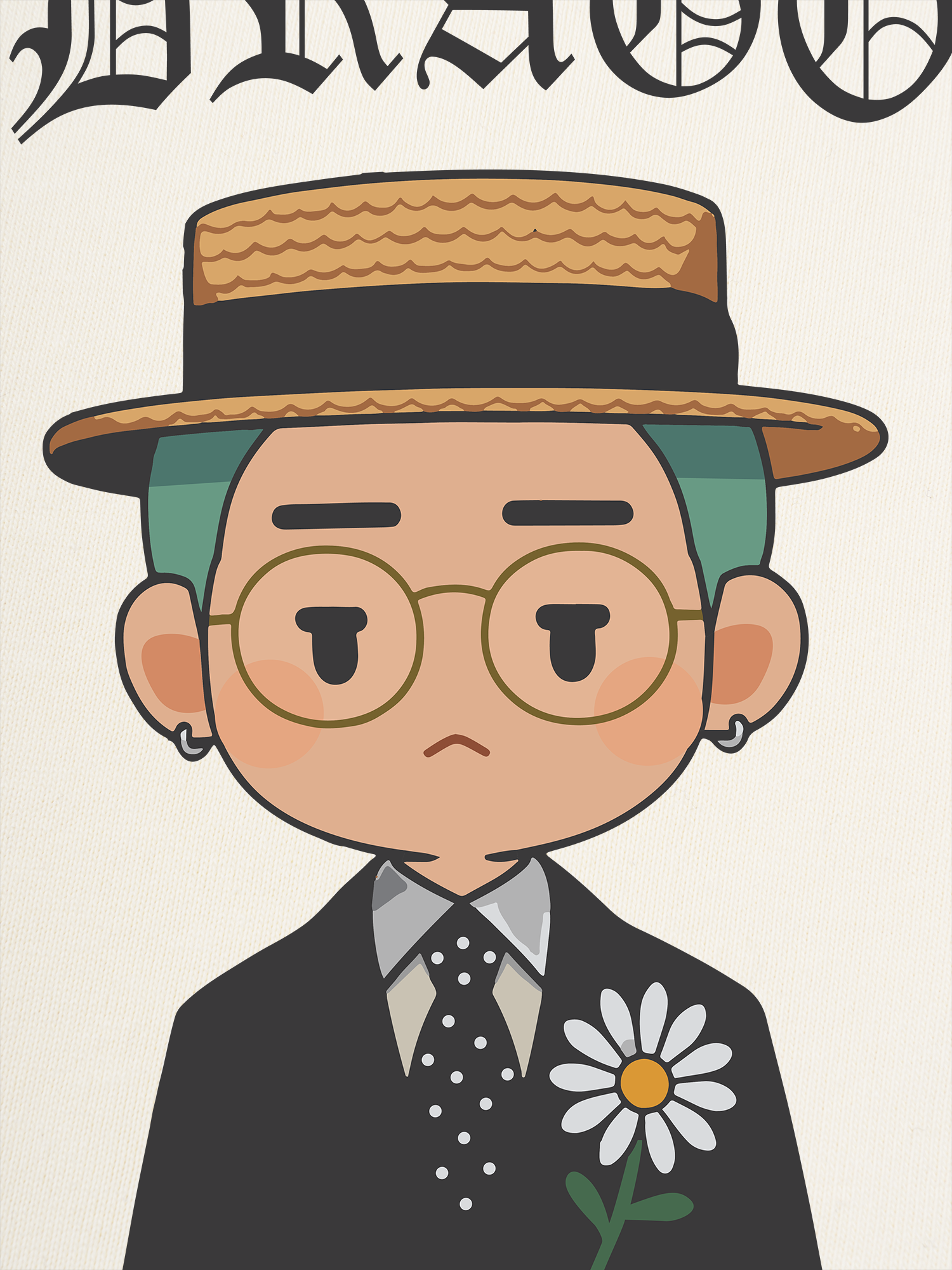 Áo Thun Ringer Relaxed Fit Cartoon GD Peace Minusone