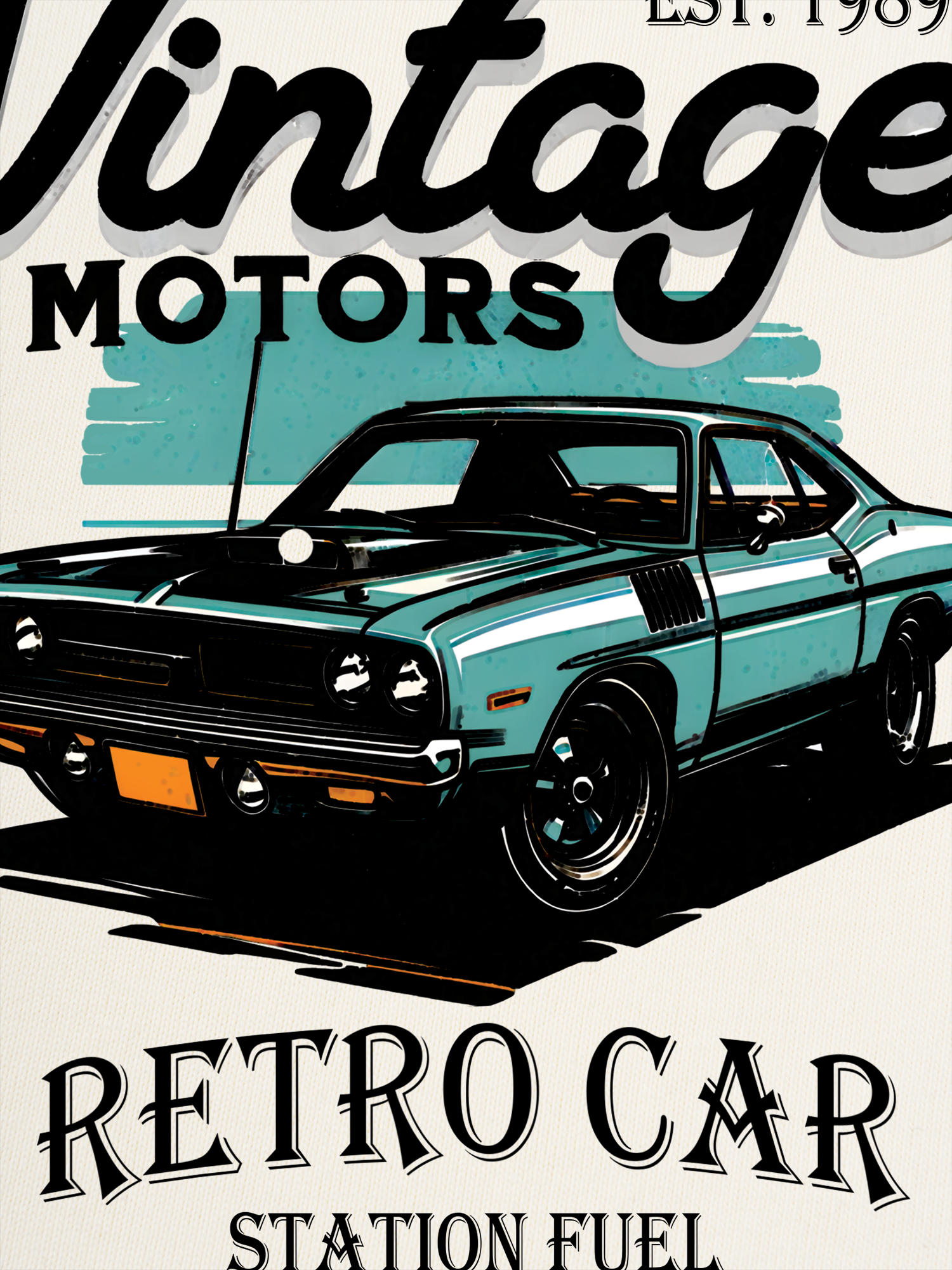 Áo Thun Ringer Relaxed Fit Classic Car Vintage 1989