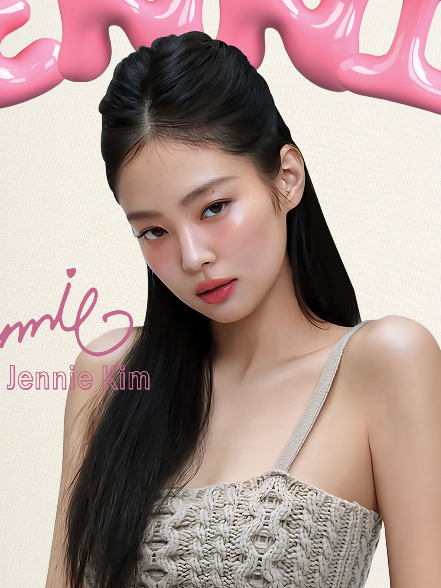 Áo Thun Ringer Relaxed Fit Black Pink Jennie In Your Area