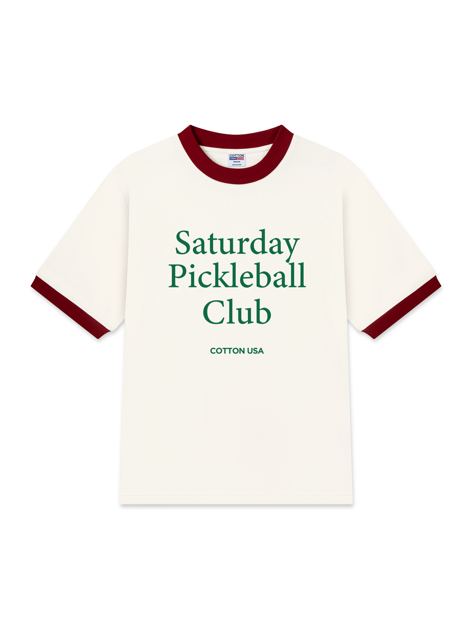 Áo Thun Ringer Relaxed Fit Saturday Pickleball Club