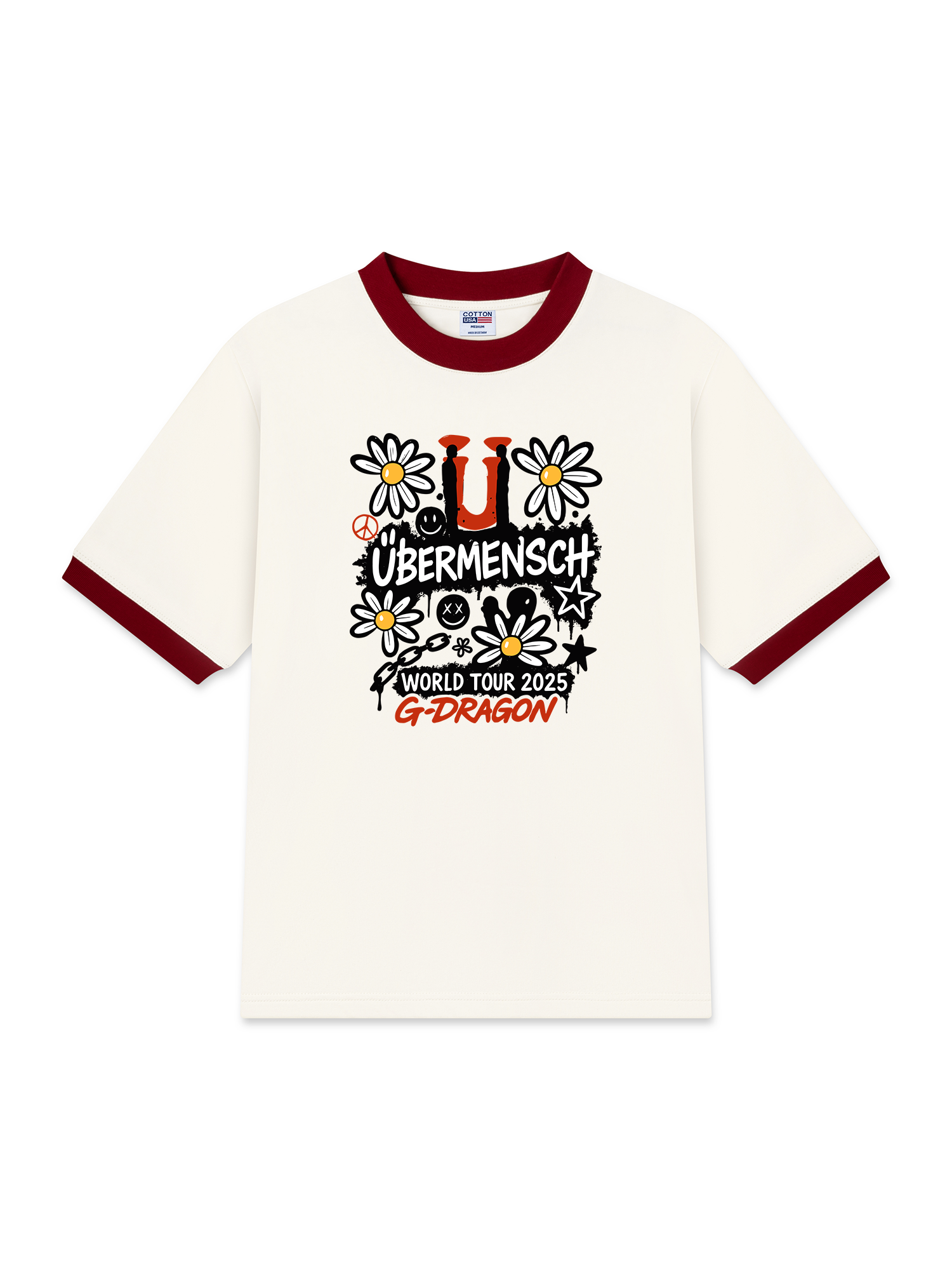 Áo Thun Ringer Relaxed Fit GD World Tour 2025