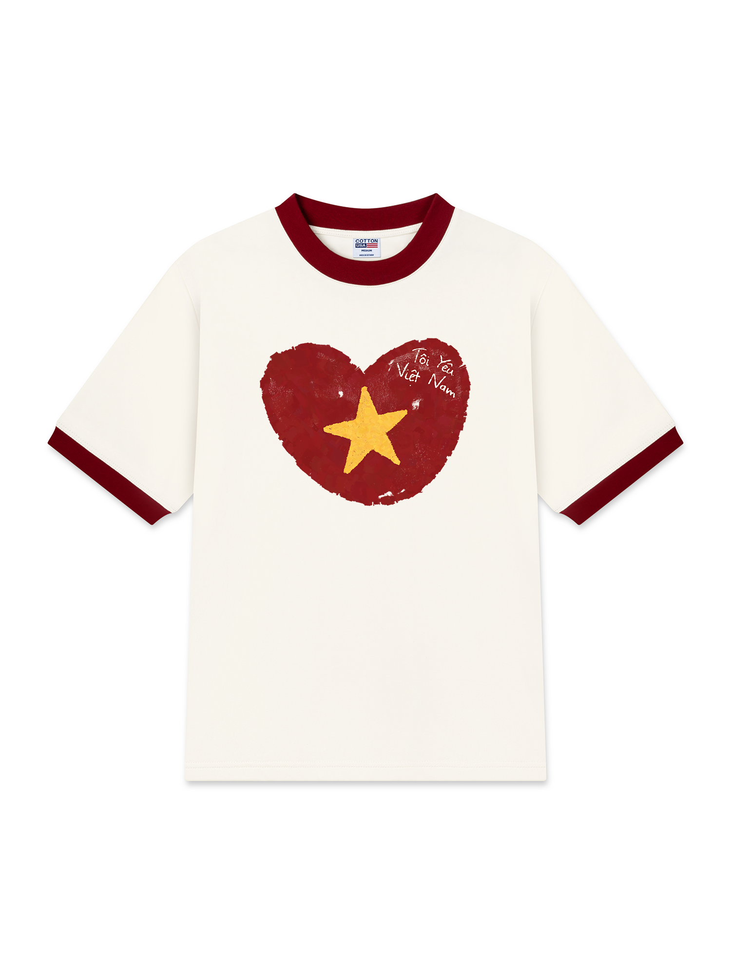 Áo Thun Ringer Relaxed Fit Tôi Yêu Việt Nam