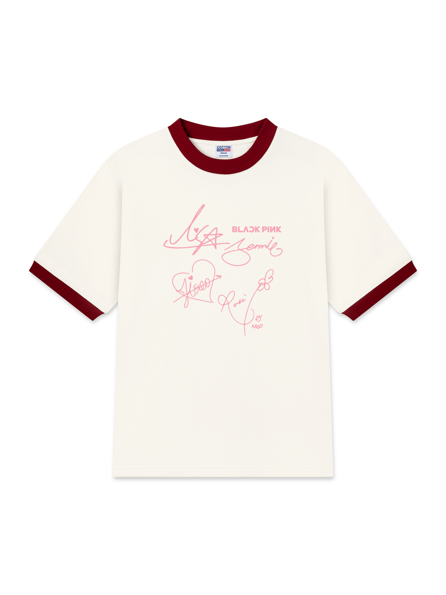 Áo Thun Ringer Relaxed Fit BlackPink Sign