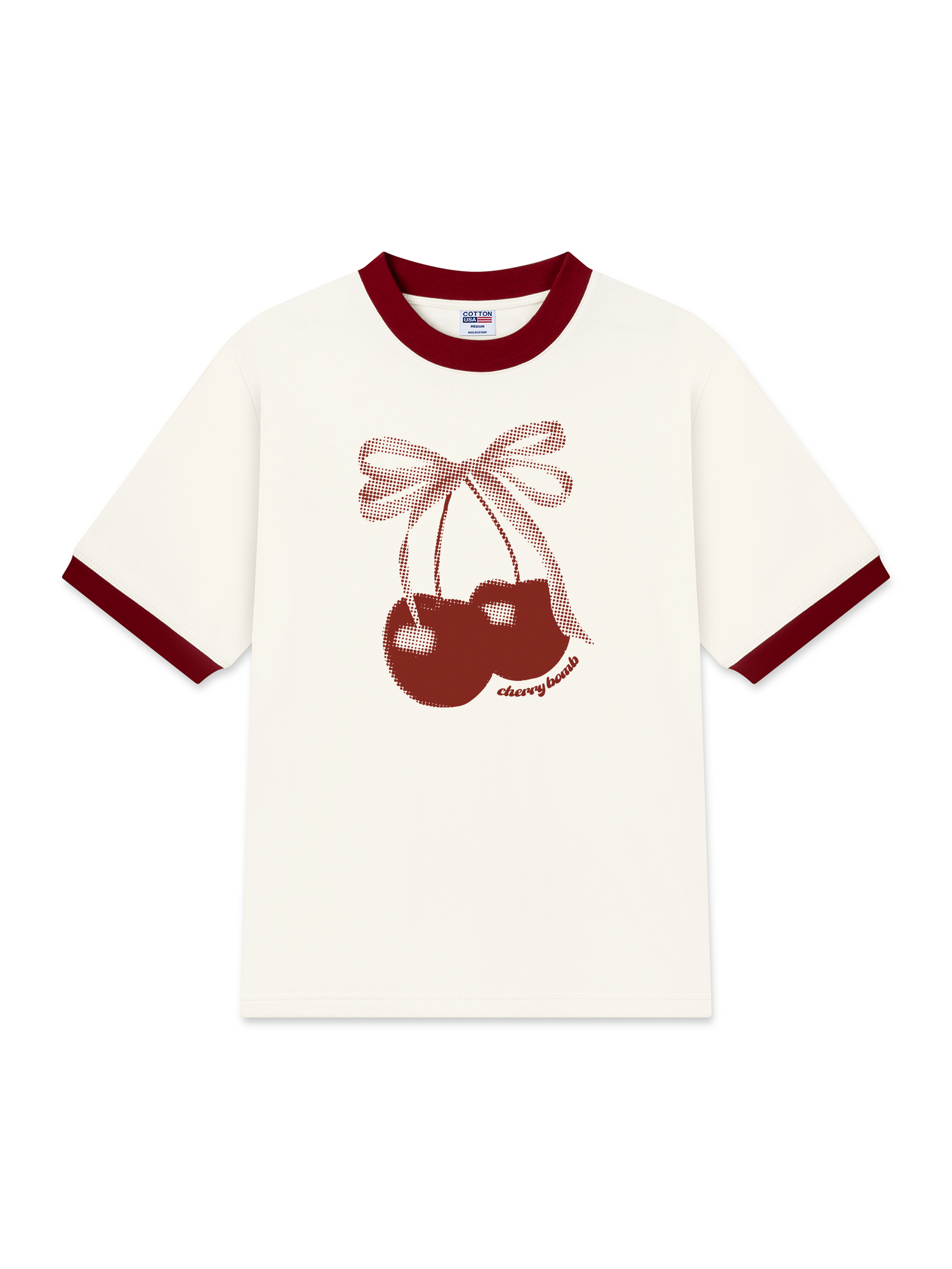 Áo Thun Ringer Relaxed Fit Cherry Bomb Retro