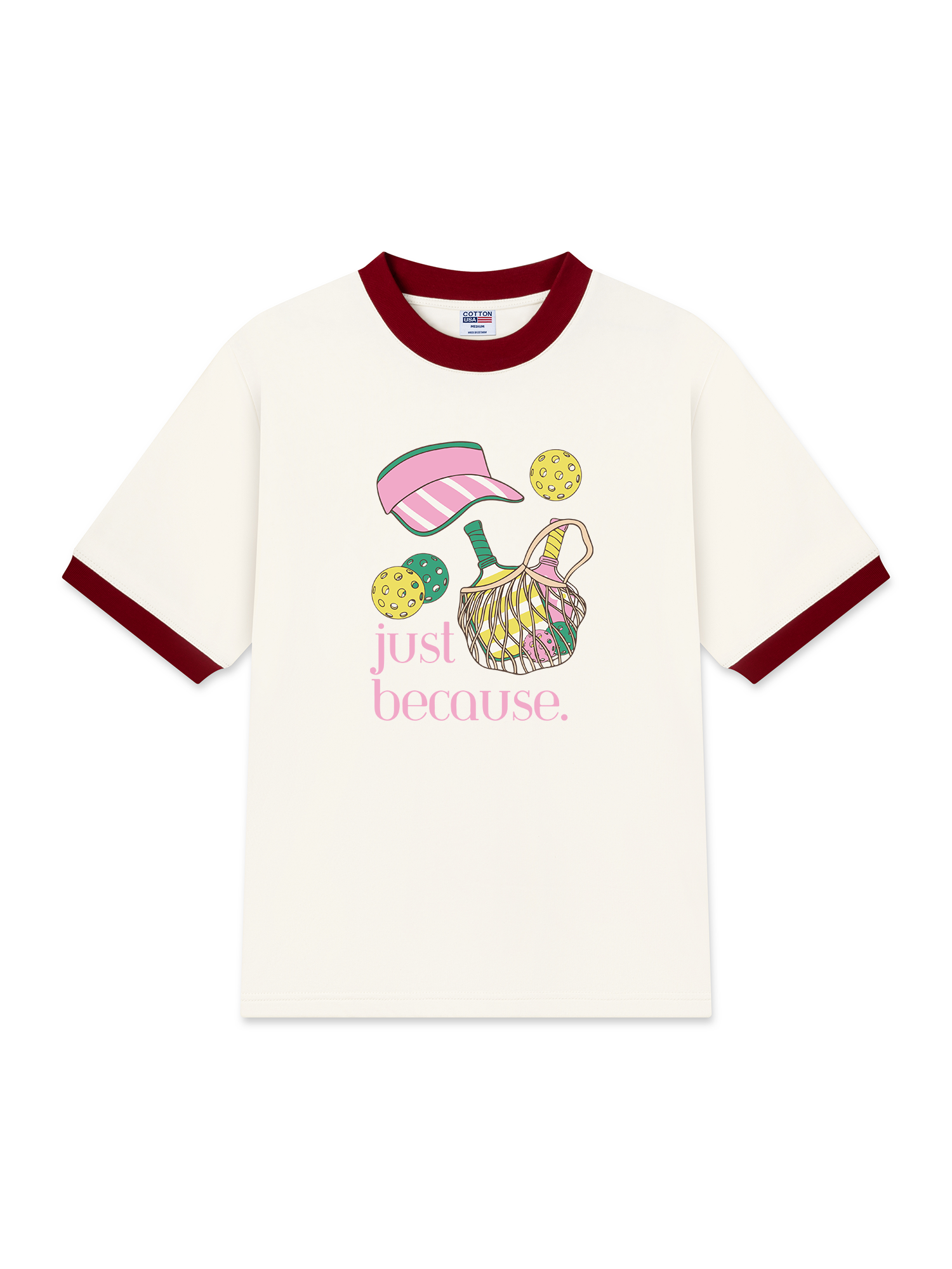 Áo Thun Ringer Relaxed Fit Pickleball Just Because