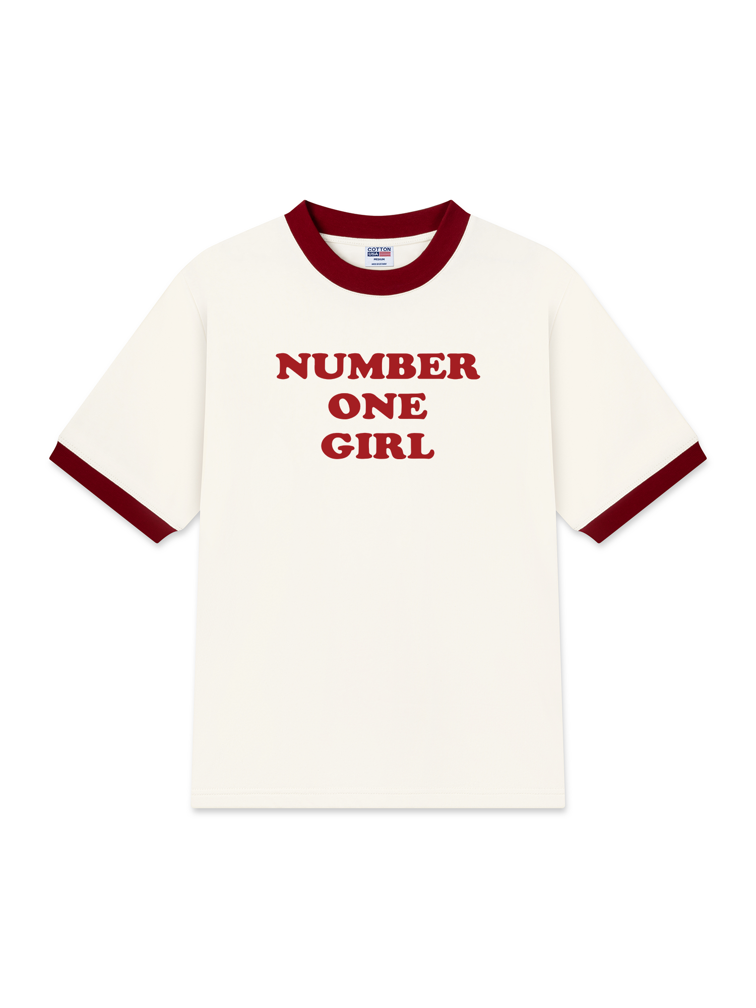 Áo Thun Ringer Relaxed Fit BlackPink Number One Girl