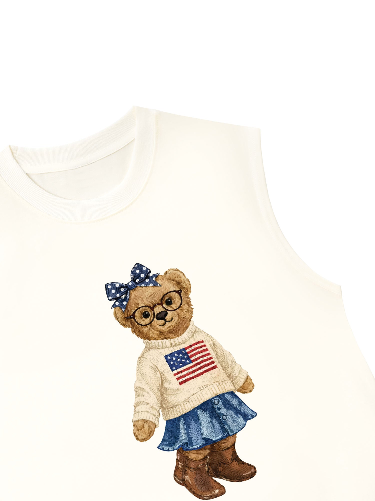 Áo Ba Lỗ Relaxed Fit Soft Girl Bear