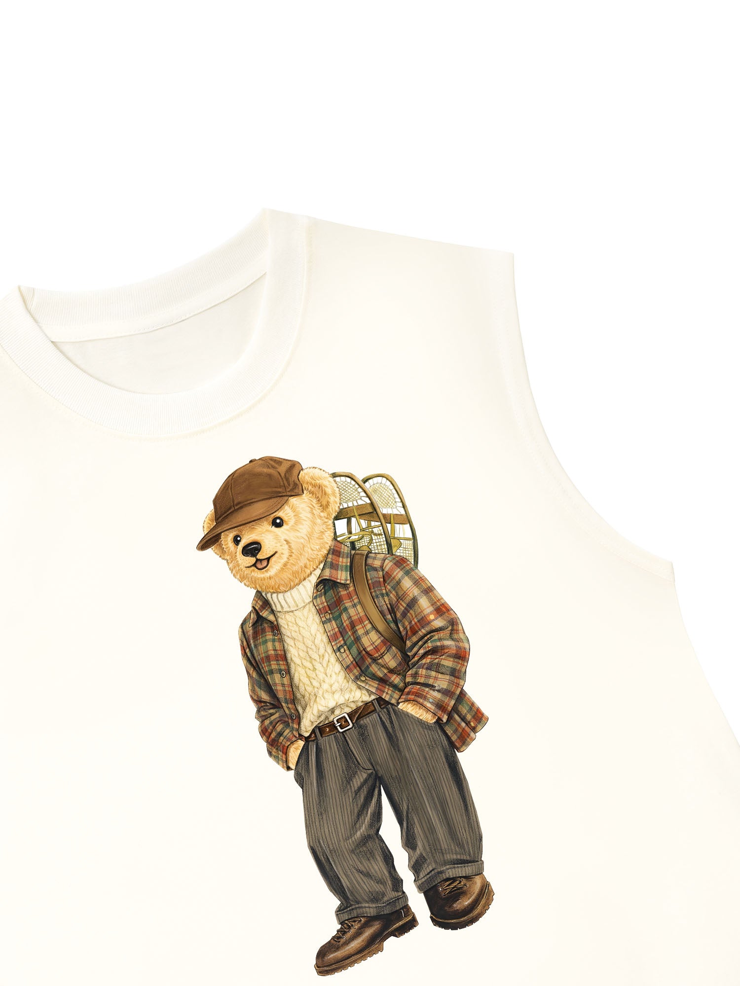 Áo Ba Lỗ Relaxed Fit Travel Vloger Bear