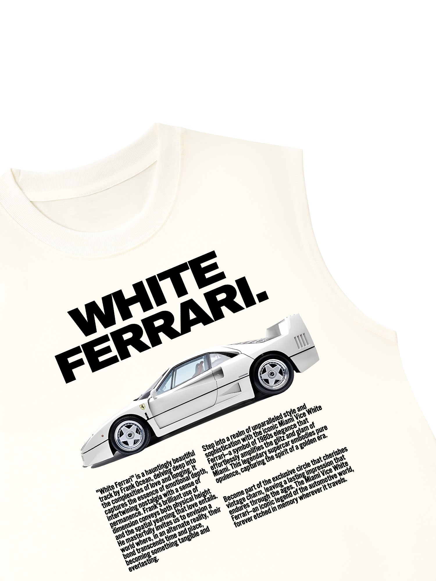 Áo Ba Lỗ Relaxed Fit Ferrari White Brilliant