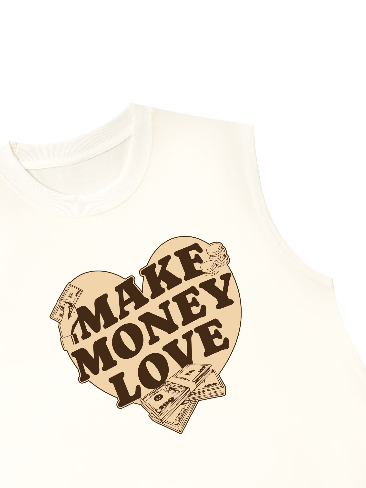 Áo Ba Lỗ Relaxed Fit Money Make Money Love