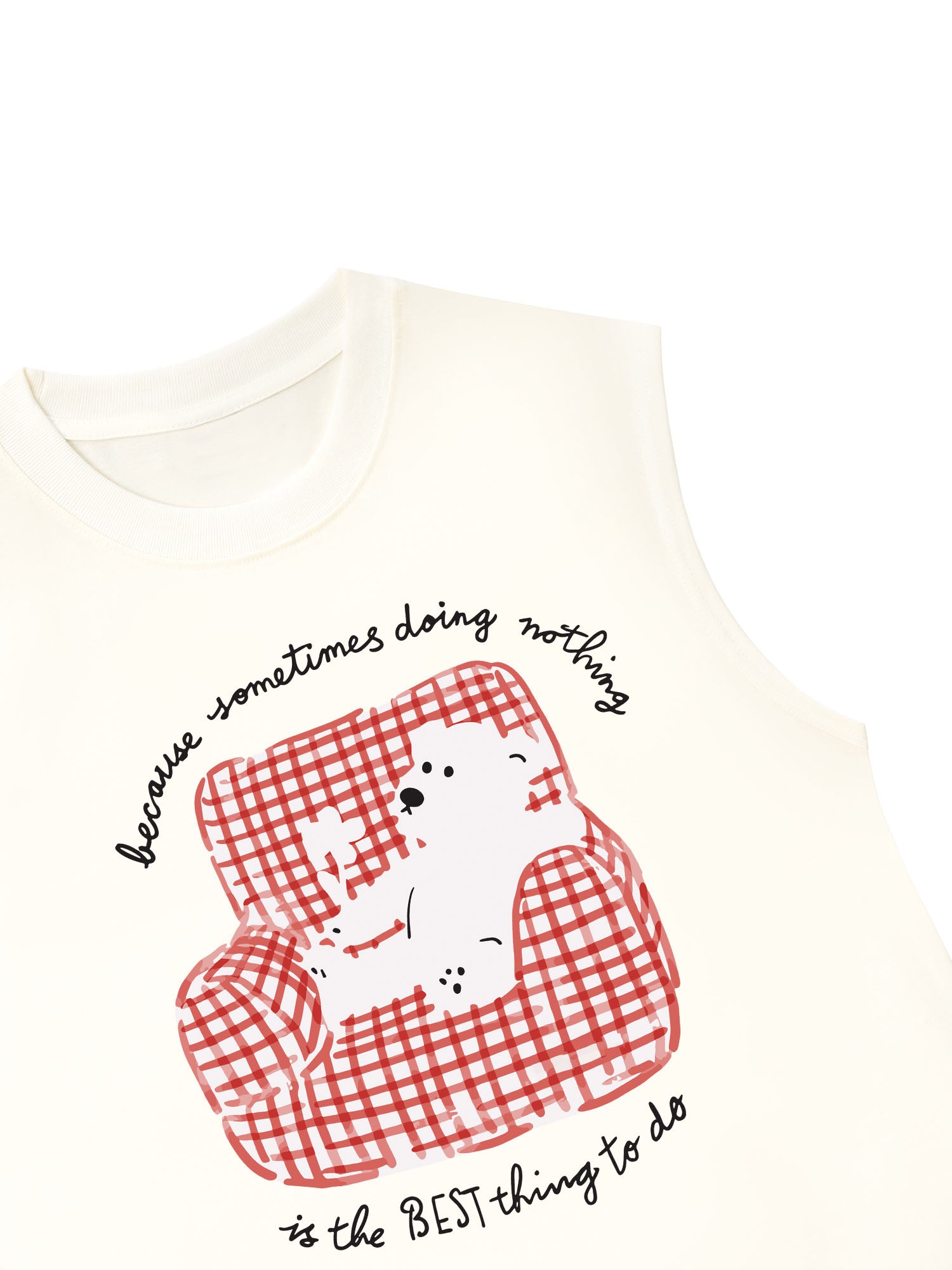 Áo Ba Lỗ Relaxed Fit Chill Bear At Home