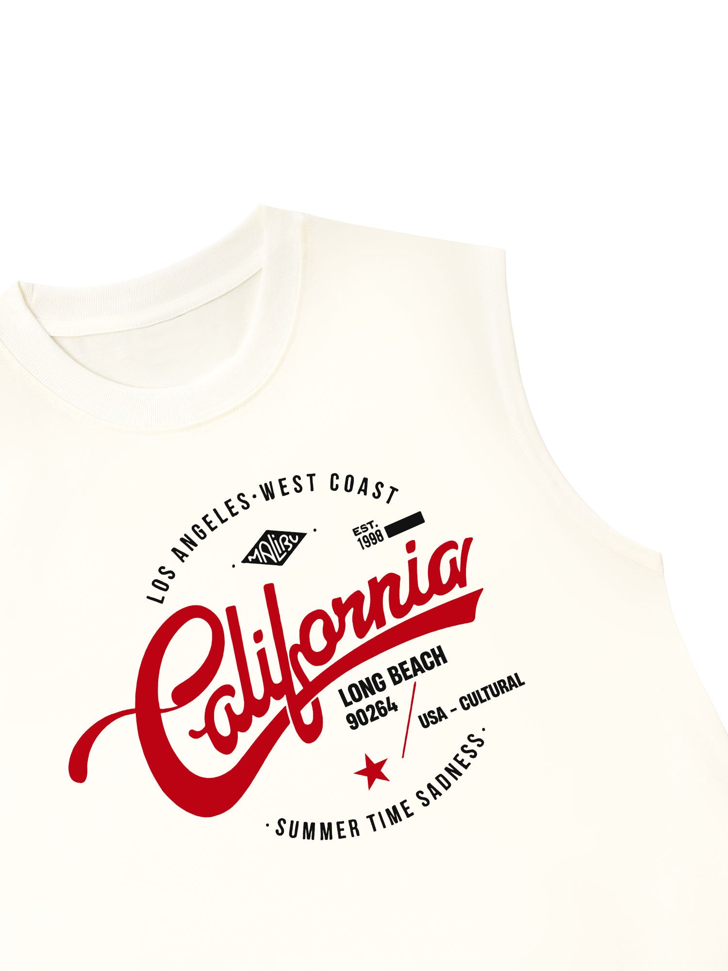 Áo Ba Lỗ Relaxed Fit City Cali Long Beach