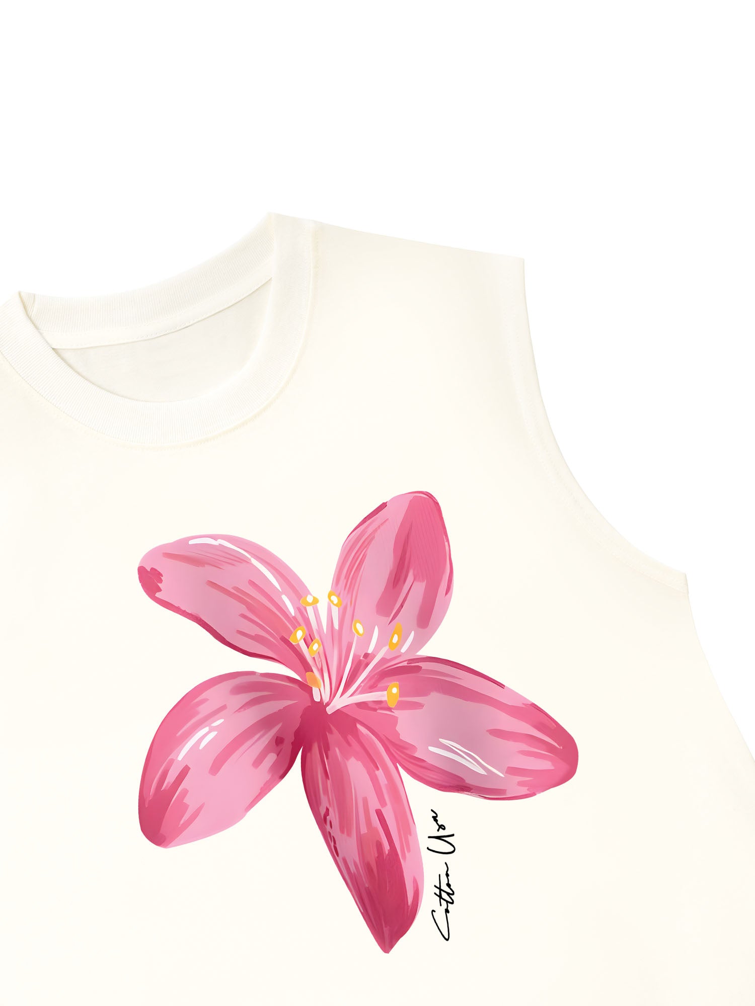 Áo Ba Lỗ Relaxed Fit Floral Pink Flower