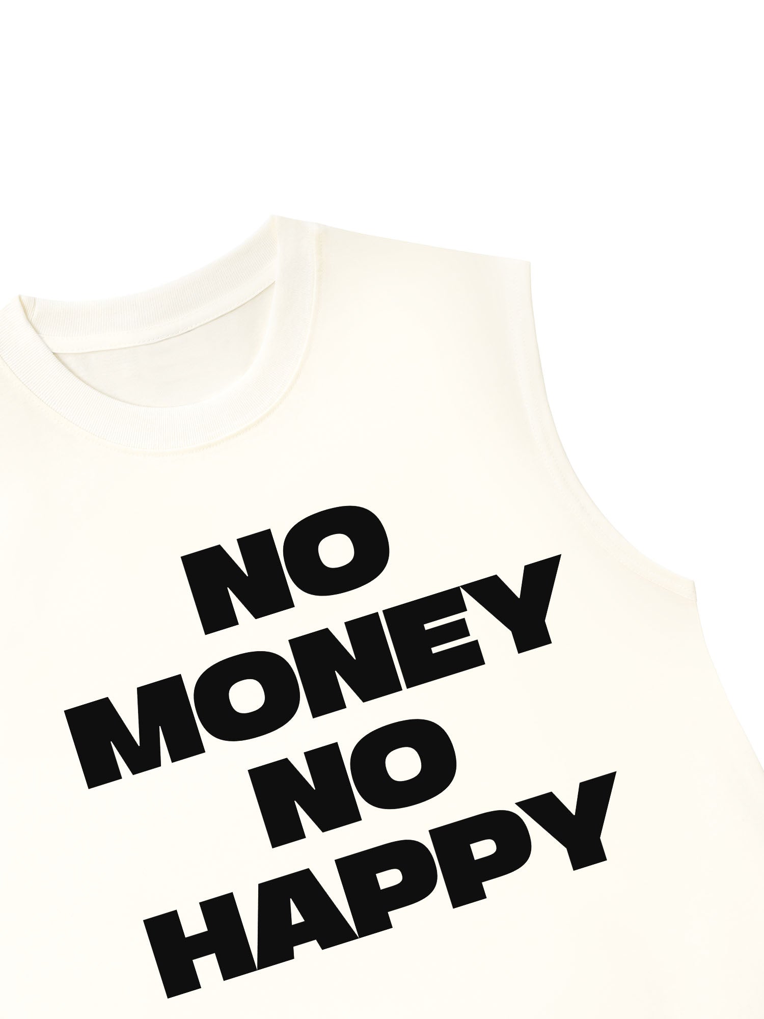 Áo Ba Lỗ Relaxed Fit No Money No Happy