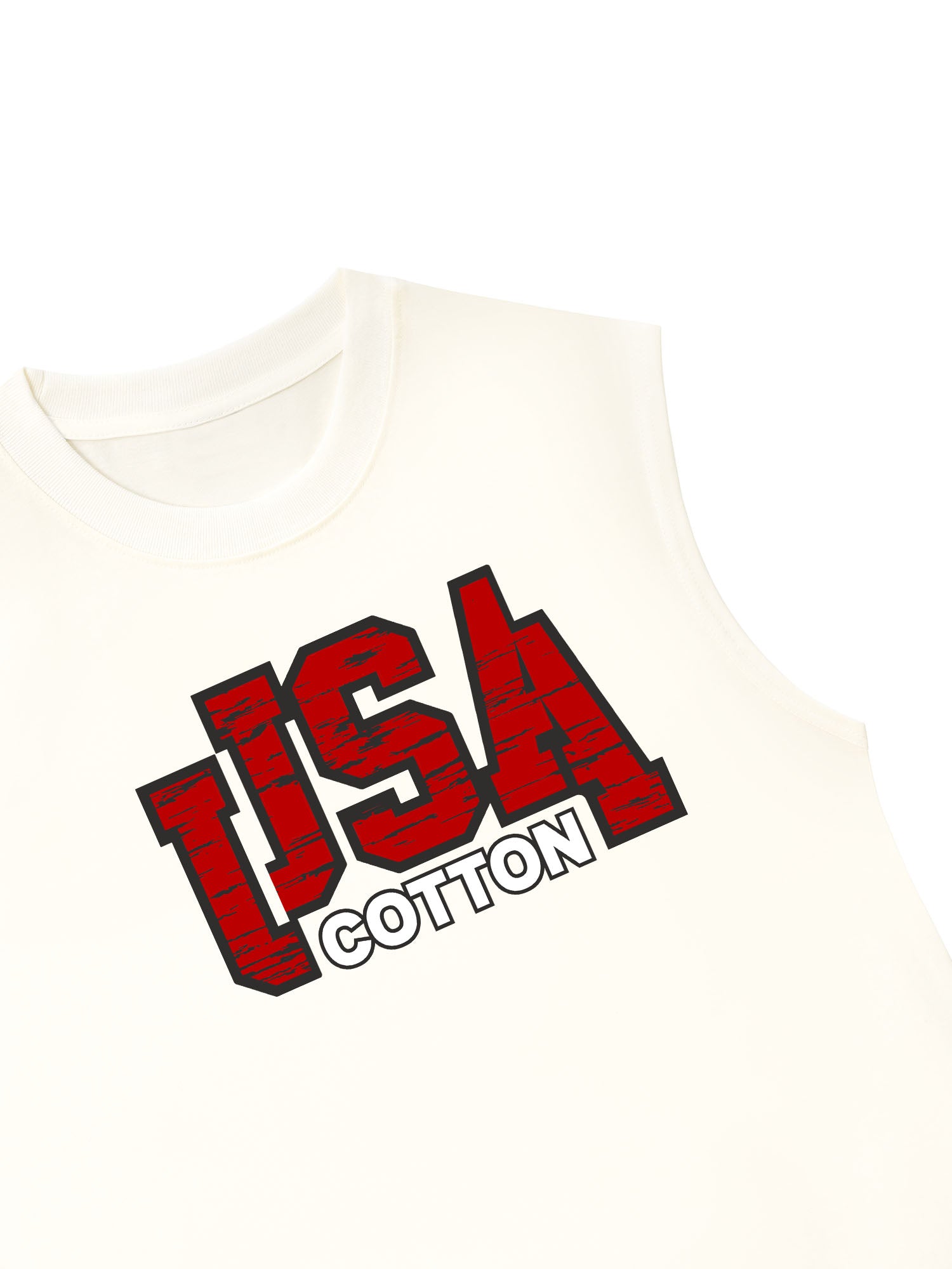 Áo Ba Lỗ Relaxed Fit USA Scratched Typo