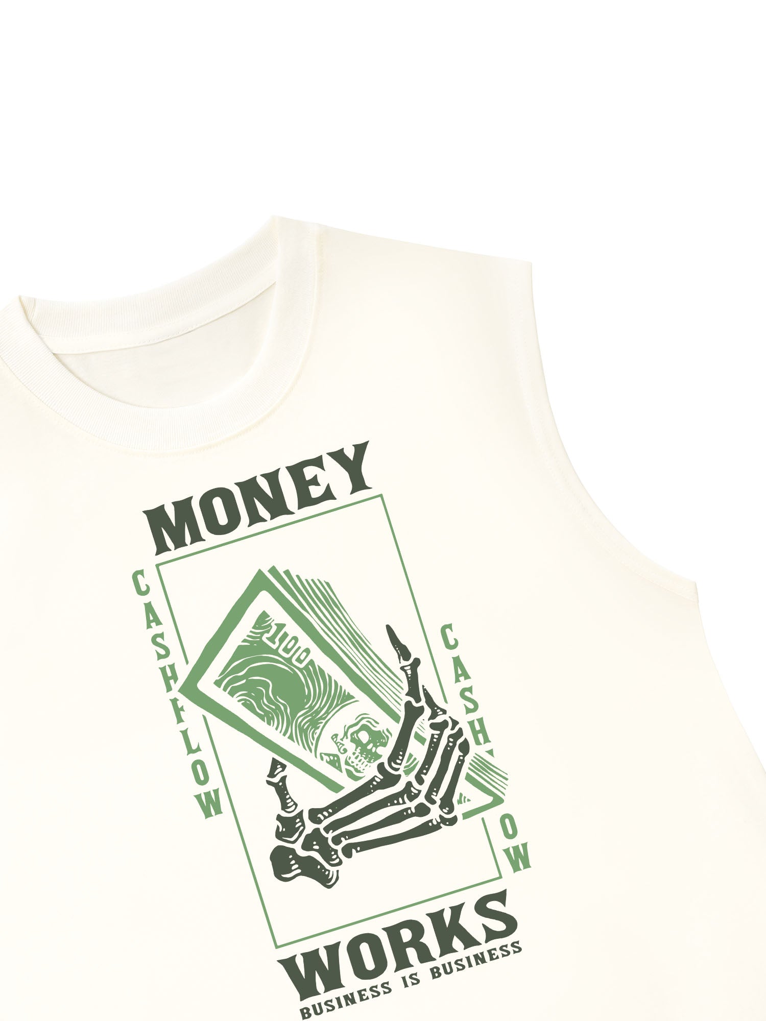 Áo Ba Lỗ Relaxed Fit Money Works Business Is Business