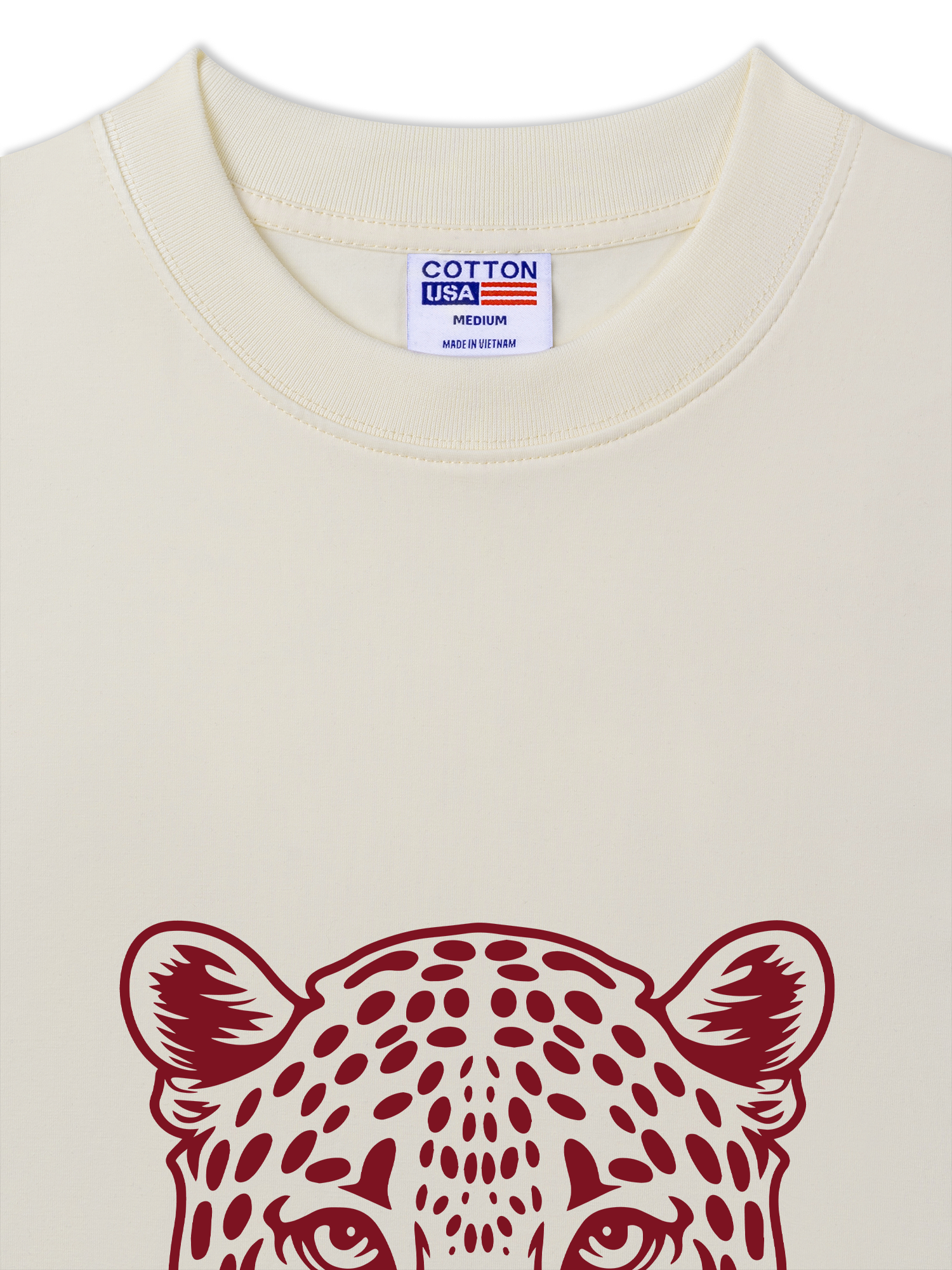 Áo Thun Relaxed Fit Urban Leopard Feline Face