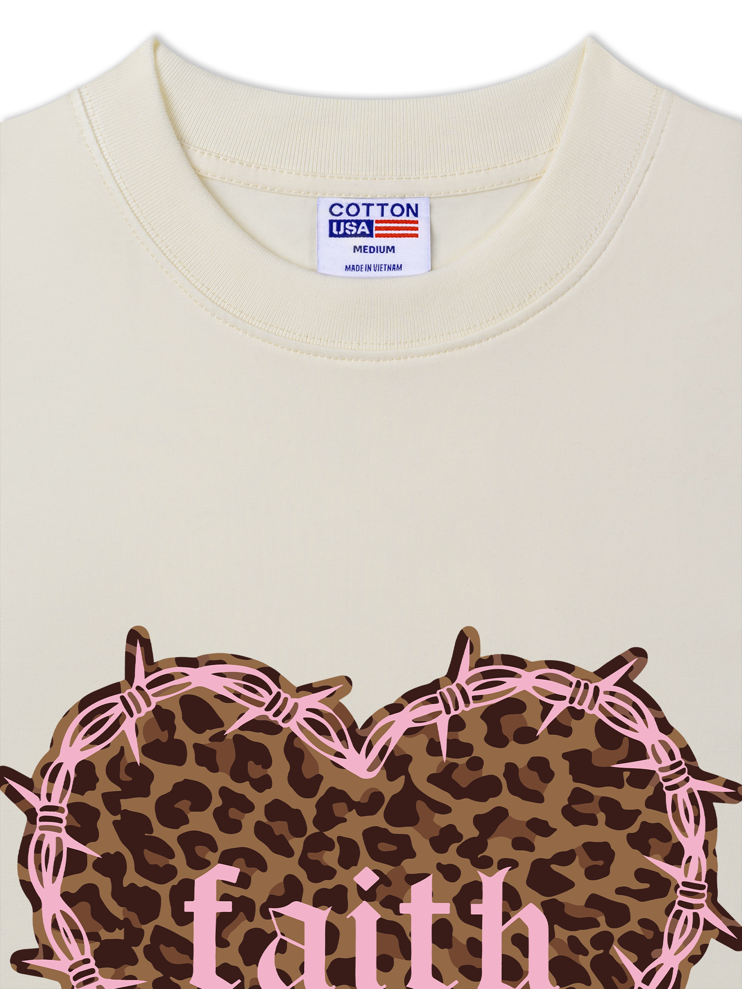 Áo Thun Relaxed Fit Urban Leopard Faith Heart