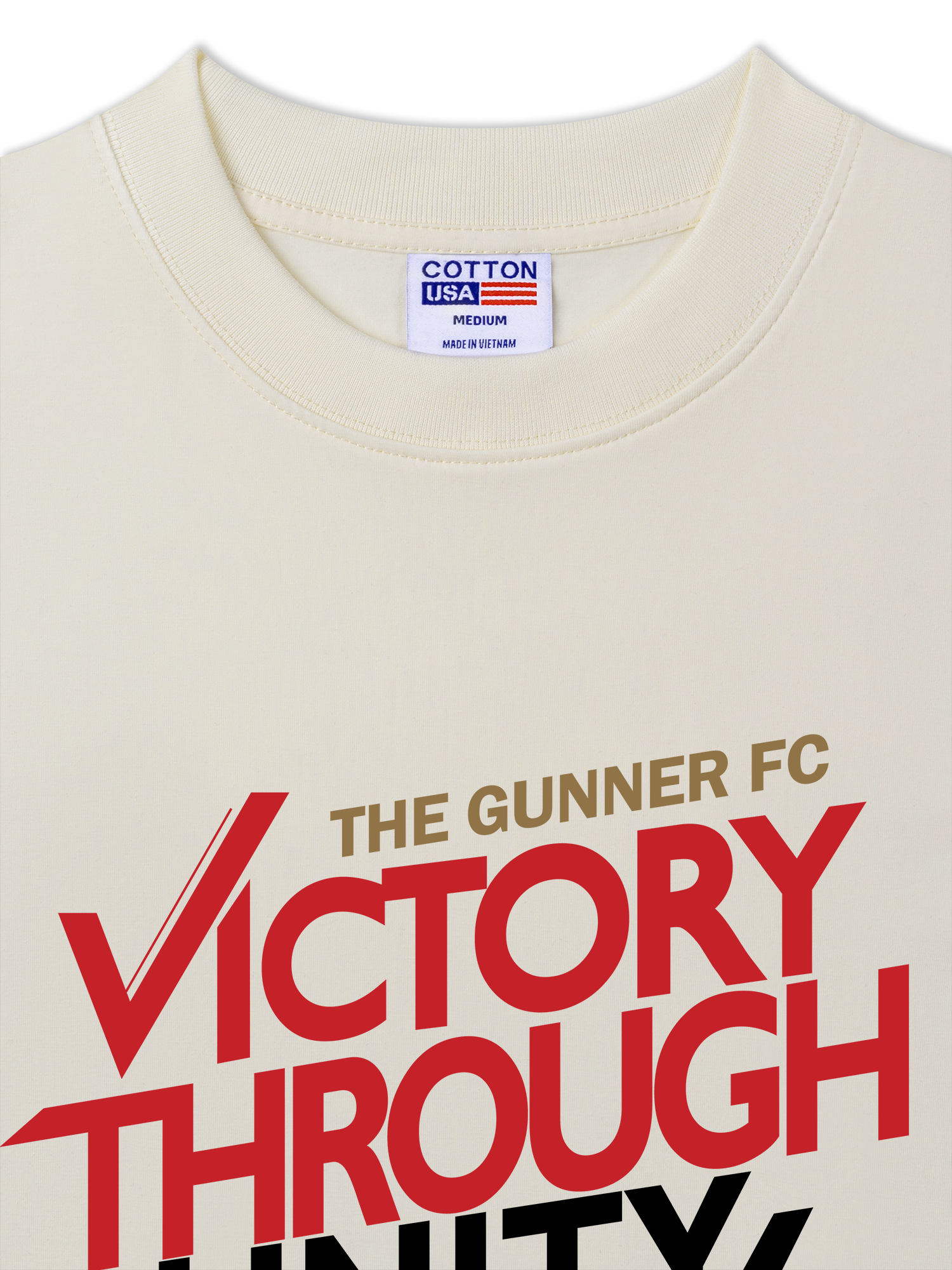 Áo Thun Relaxed Fit Soccer The Gunner Victory Through Unity Forever