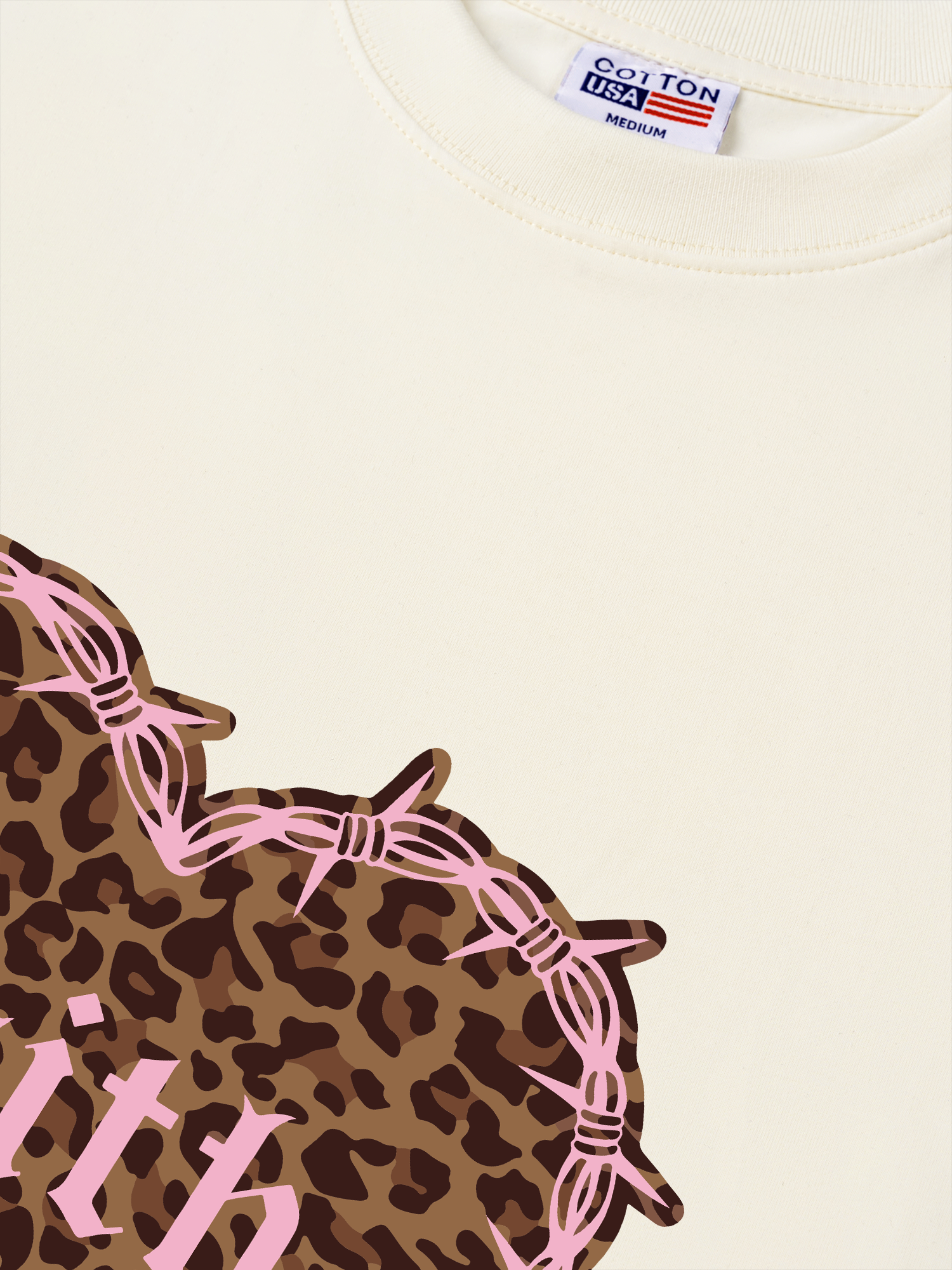 Áo Thun Relaxed Fit Urban Leopard Faith Heart