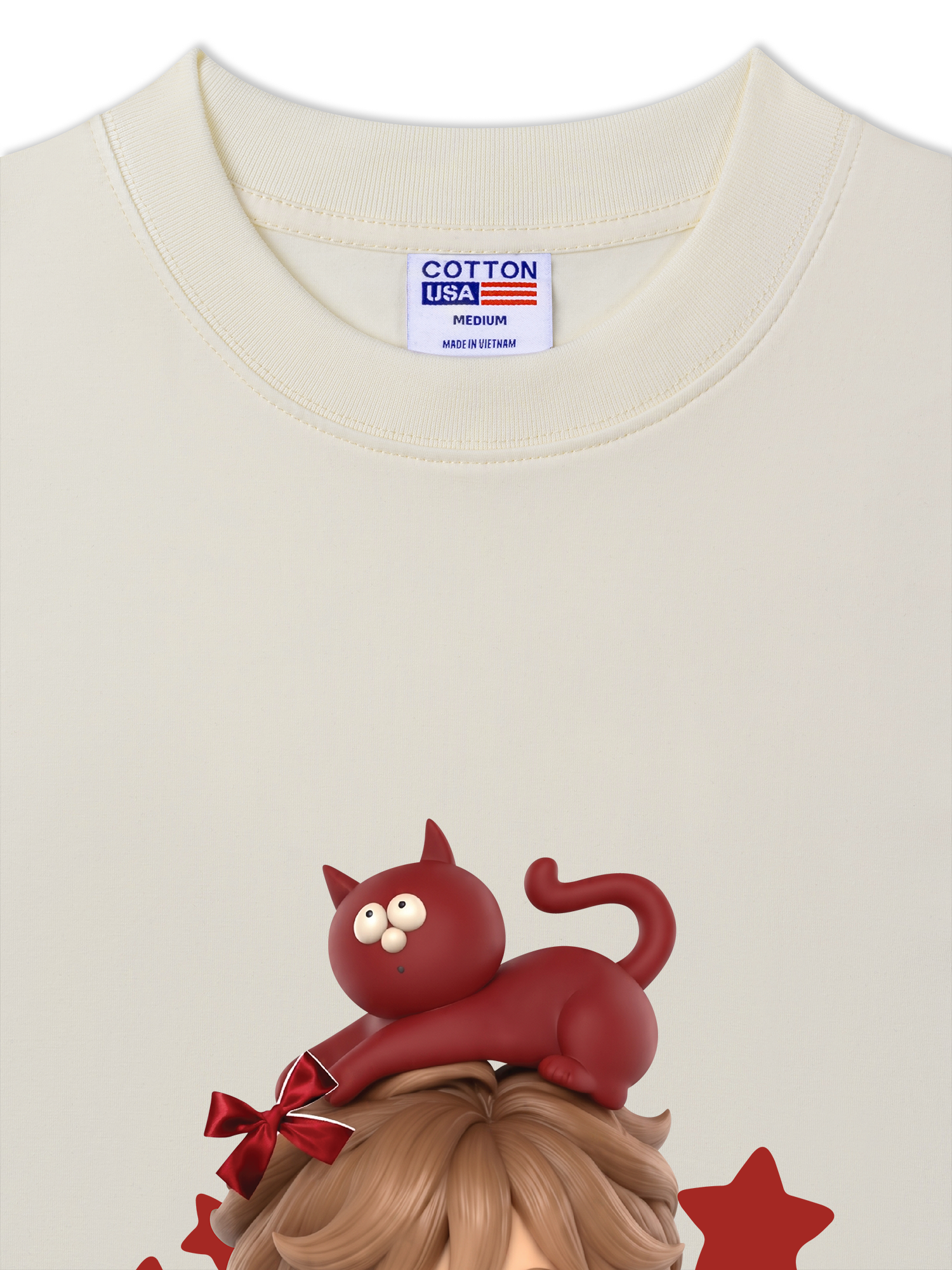 Áo Thun Relaxed Fit Cute Gang Red Outfit