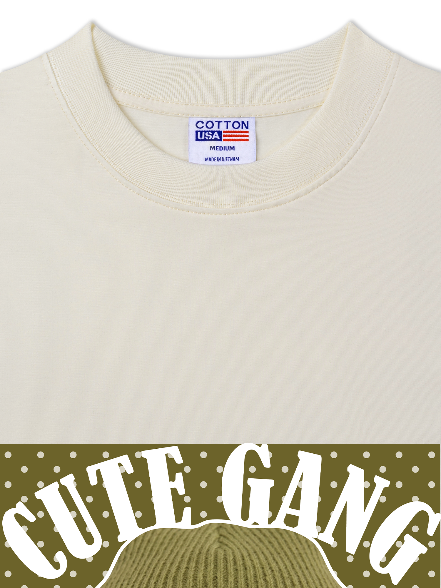 Áo Thun Relaxed Fit Cute Gang Green Dotty