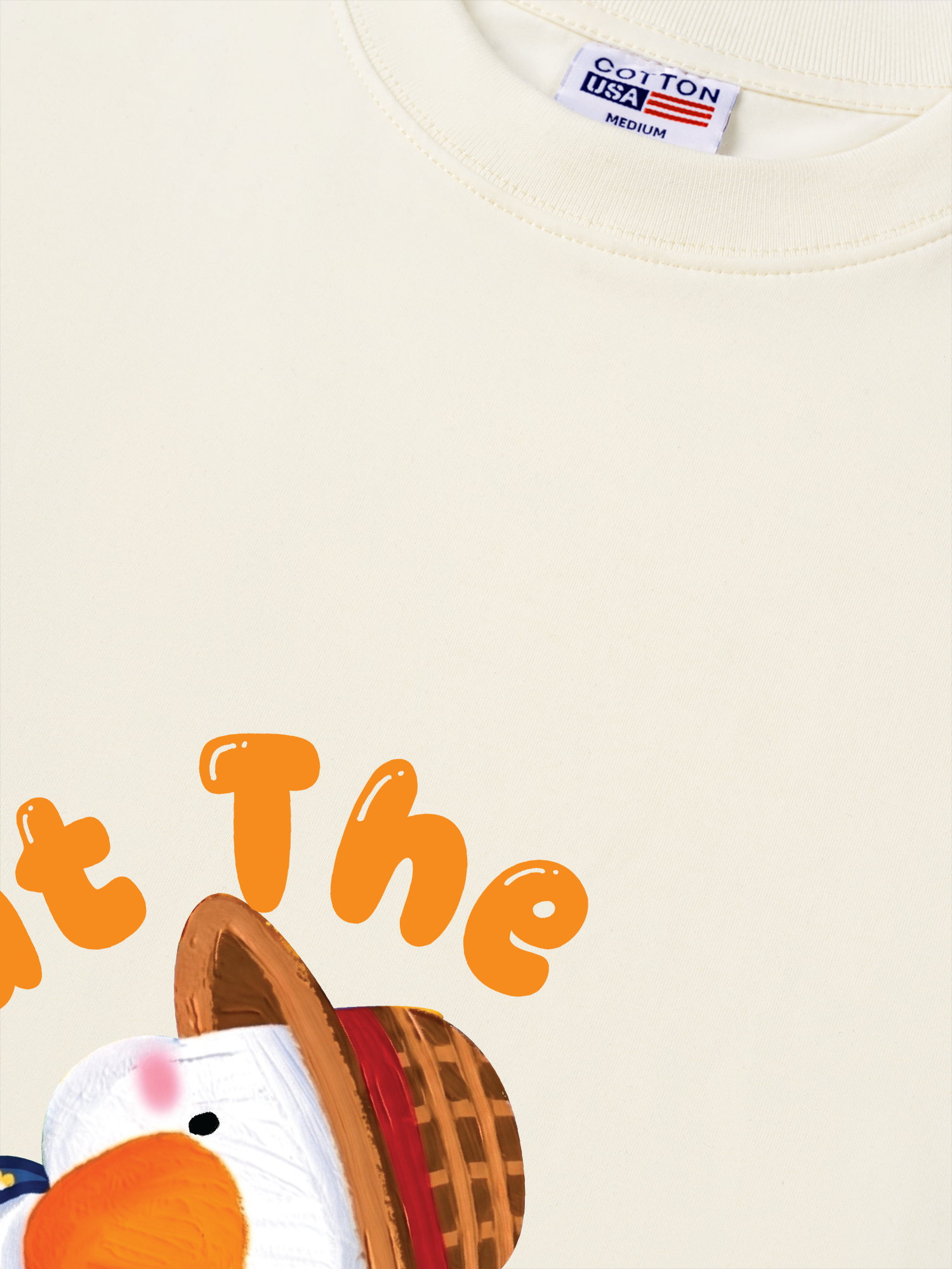 Áo Thun Relaxed Fit Farm What The Duck Orange